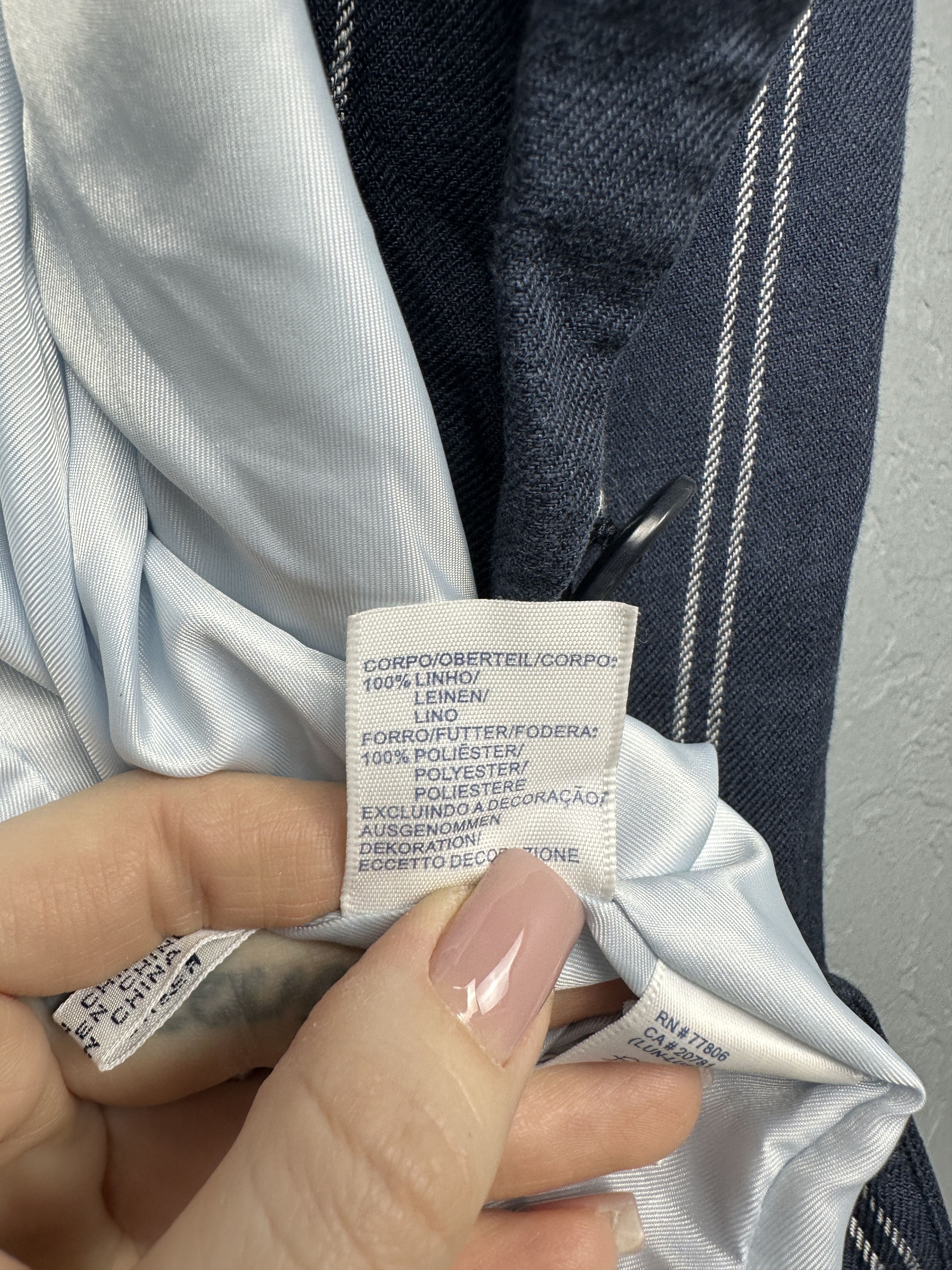 Tommy Hilfiger Tommy Hilfiger Womens Linen Blazer Jacket Size M / US 6-8 / IT 42-44 - 5 Thumbnail