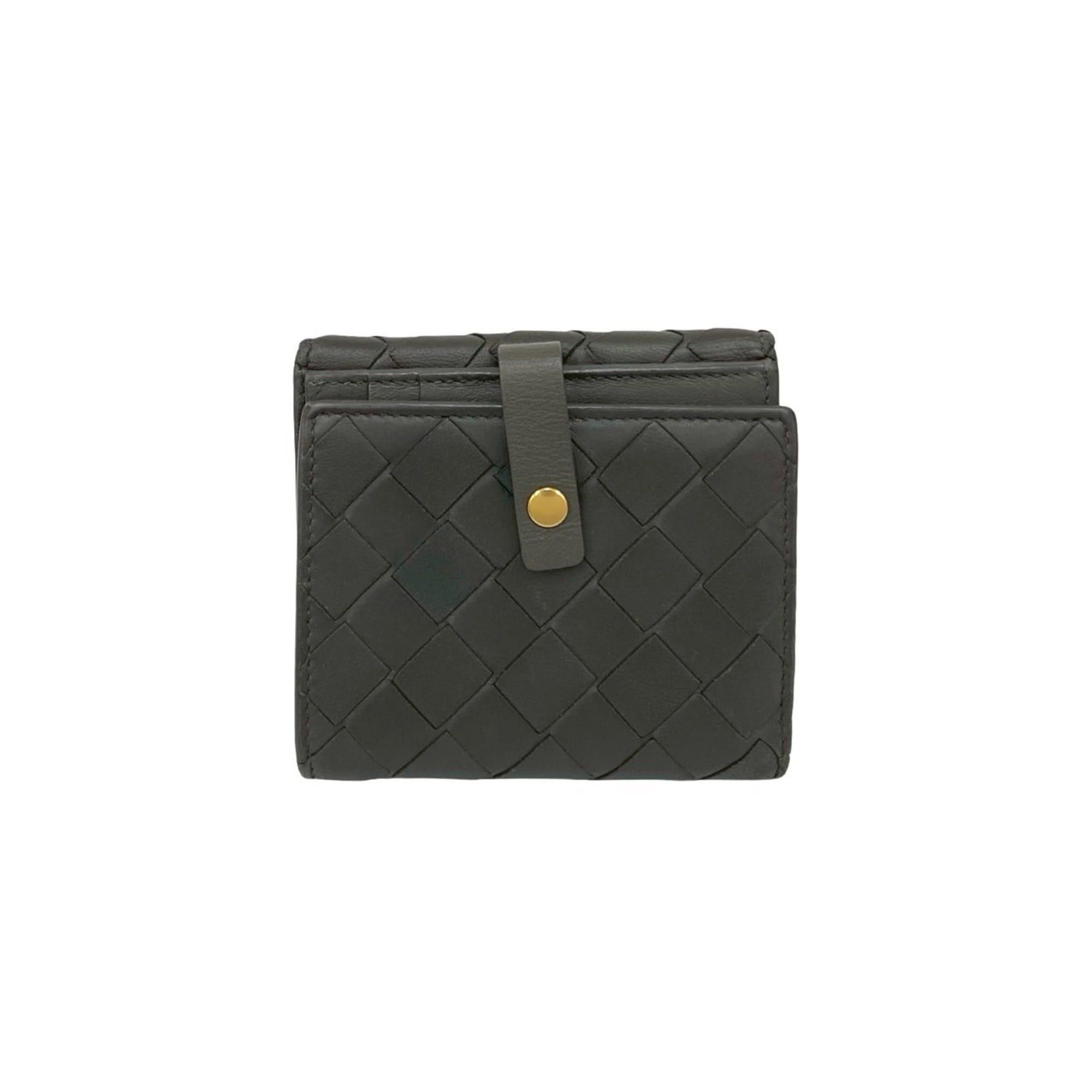 Bottega Veneta BOTTEGA VENETA Intrecciato Leather Bifold Wallet with Card Case, Gray, 20650 Size ONE SIZE - 1 Thumbnail