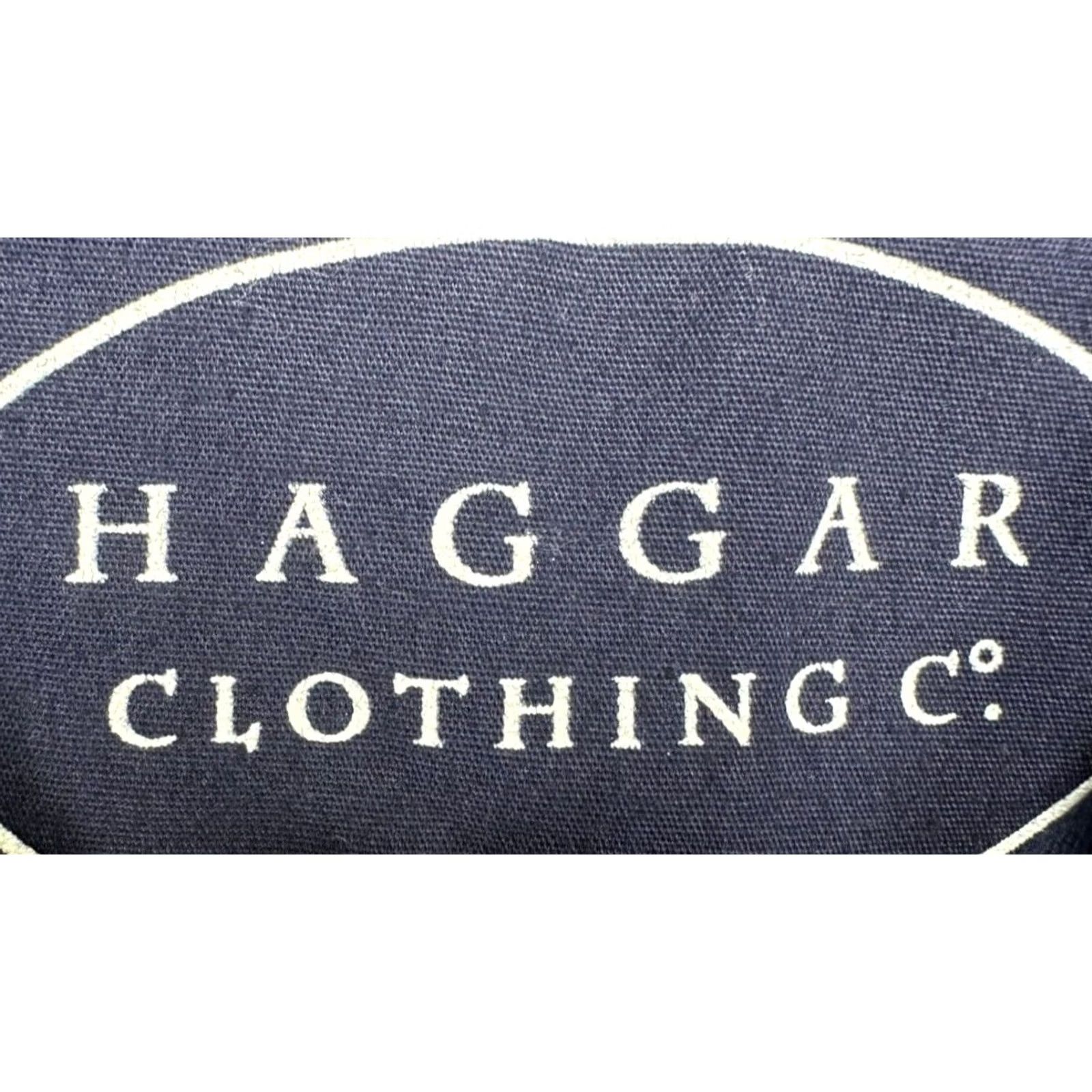 Haggar Haggar Clothing C Shirt Button-Up Navy Grid Check Pocket Mens XL Regular Casual Size US XL / EU 56 / 4 - 5 Thumbnail