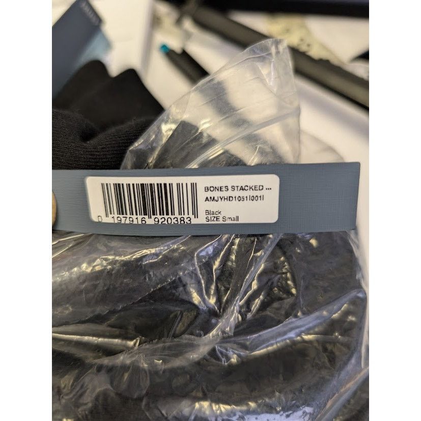Amiri o1rshd1 Bones Stacked Hoodie in Black Small Size US S / EU 44-46 / 1 - 20 Thumbnail