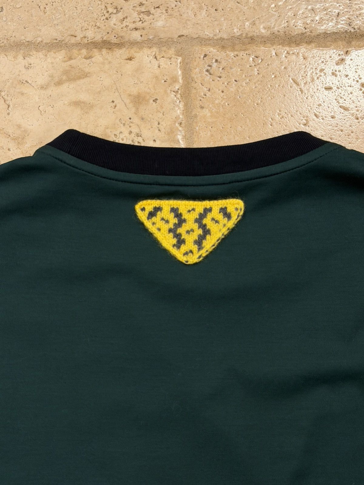 Prada Prada Green / Yellow Triangle Logo 2021 Colourblock T-Shirt Size US L / EU 52-54 / 3 - 11 Thumbnail