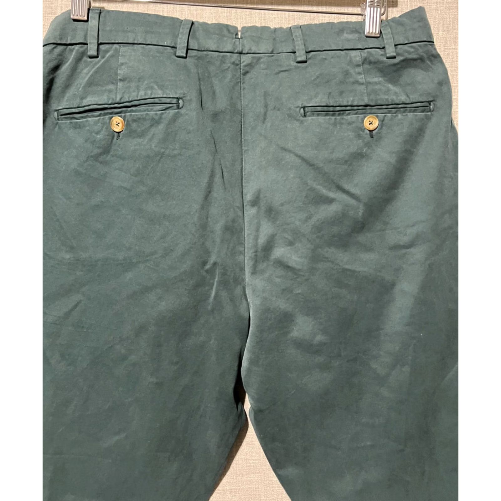 J.McLaughlin J. McLaughlin Pants Green Chino Flat Front Regular 36x28 Men’s Pockets Casual Style Modern Classic Size US 36 / EU 52 - 6 Thumbnail