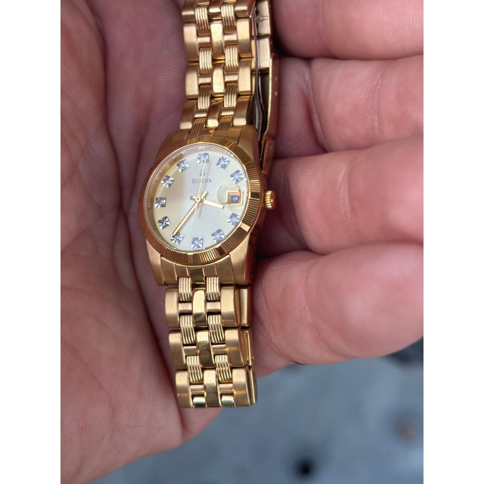 Bulova Bulova C960496 Diamond Accent Gold Tone Women’s Watch. Size ONE SIZE - 4 Thumbnail