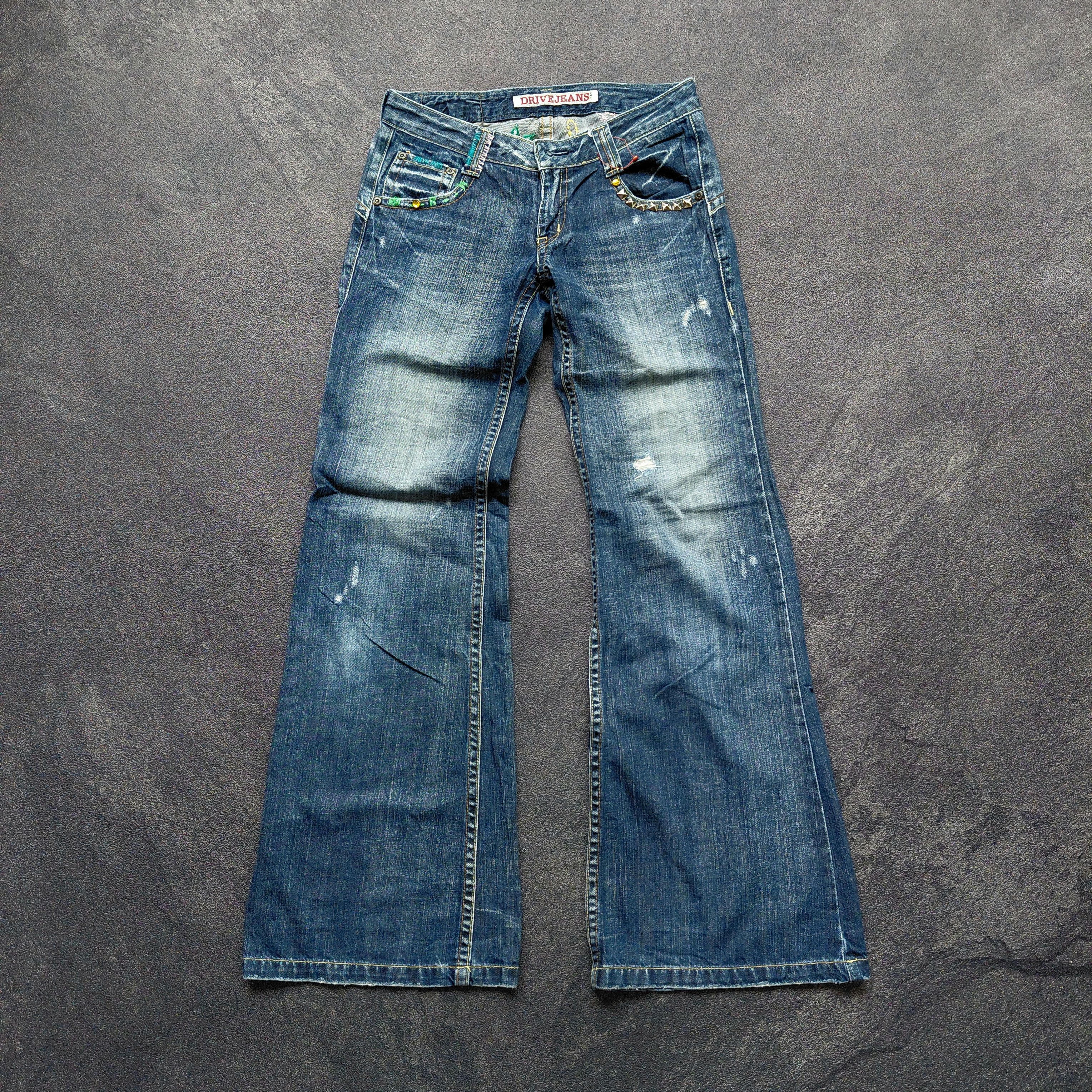 Tornado Mart Vintage Y2K Drive Jeans Flare Pants Size US 29 - 2 Thumbnail