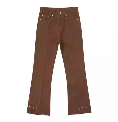 Jean Custom Flared Brown Jeans Size US 32 / EU 48 - 3 Thumbnail