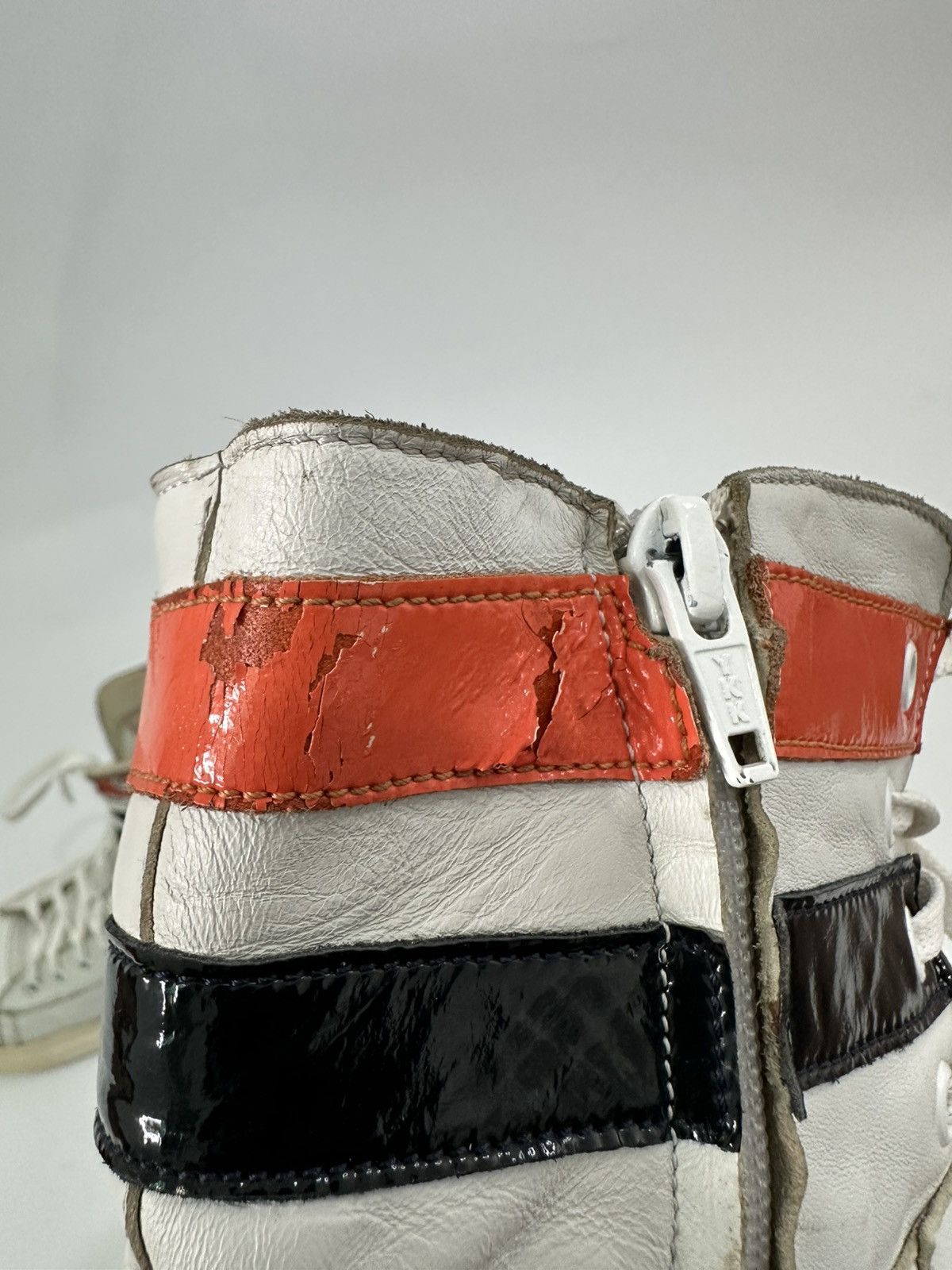 Raf Simons RAF SIMONS Ecru Extra High-Top Leather Sneakers Size 41 EU Size US 8 / EU 41 - 7 Thumbnail