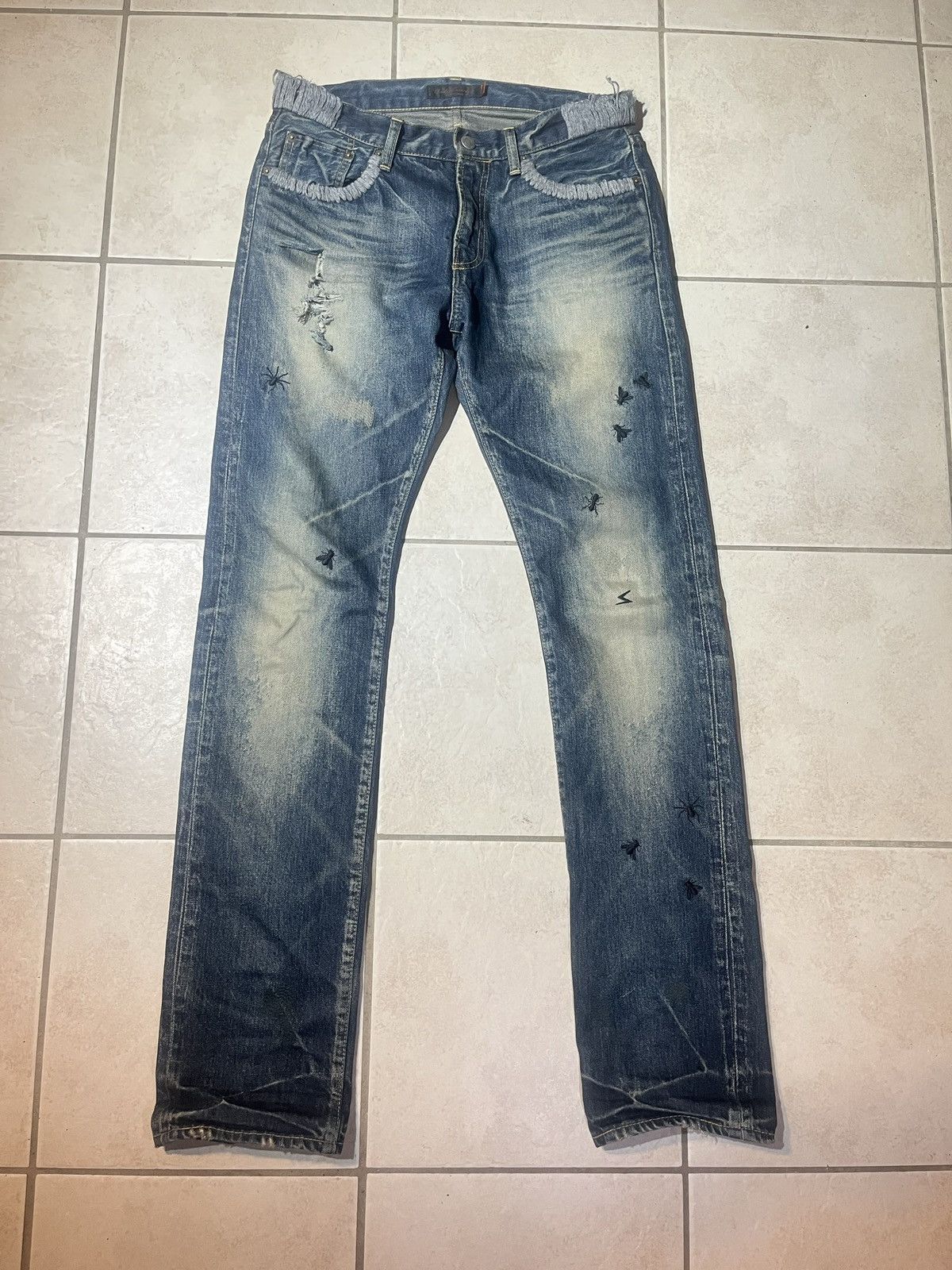 Jun Takahashi × Undercover Undercover AW06 Guru Bug denim Size US 32 / EU 48 - 1 Thumbnail
