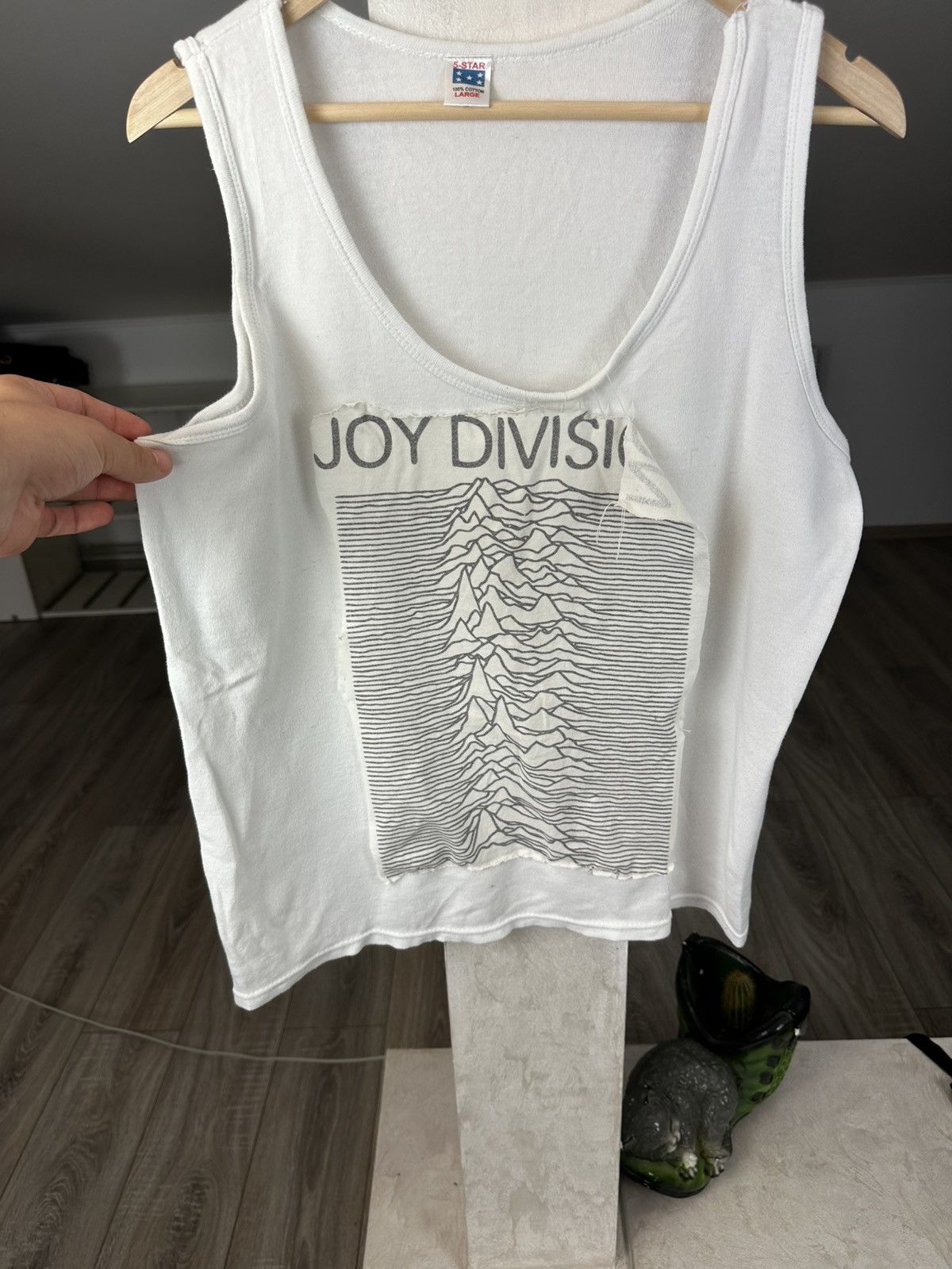 Vintage Custom Joy Division 5 Stars Basic Sleeveless Shirt Cotton Size US L / EU 52-54 / 3 - 2 Thumbnail