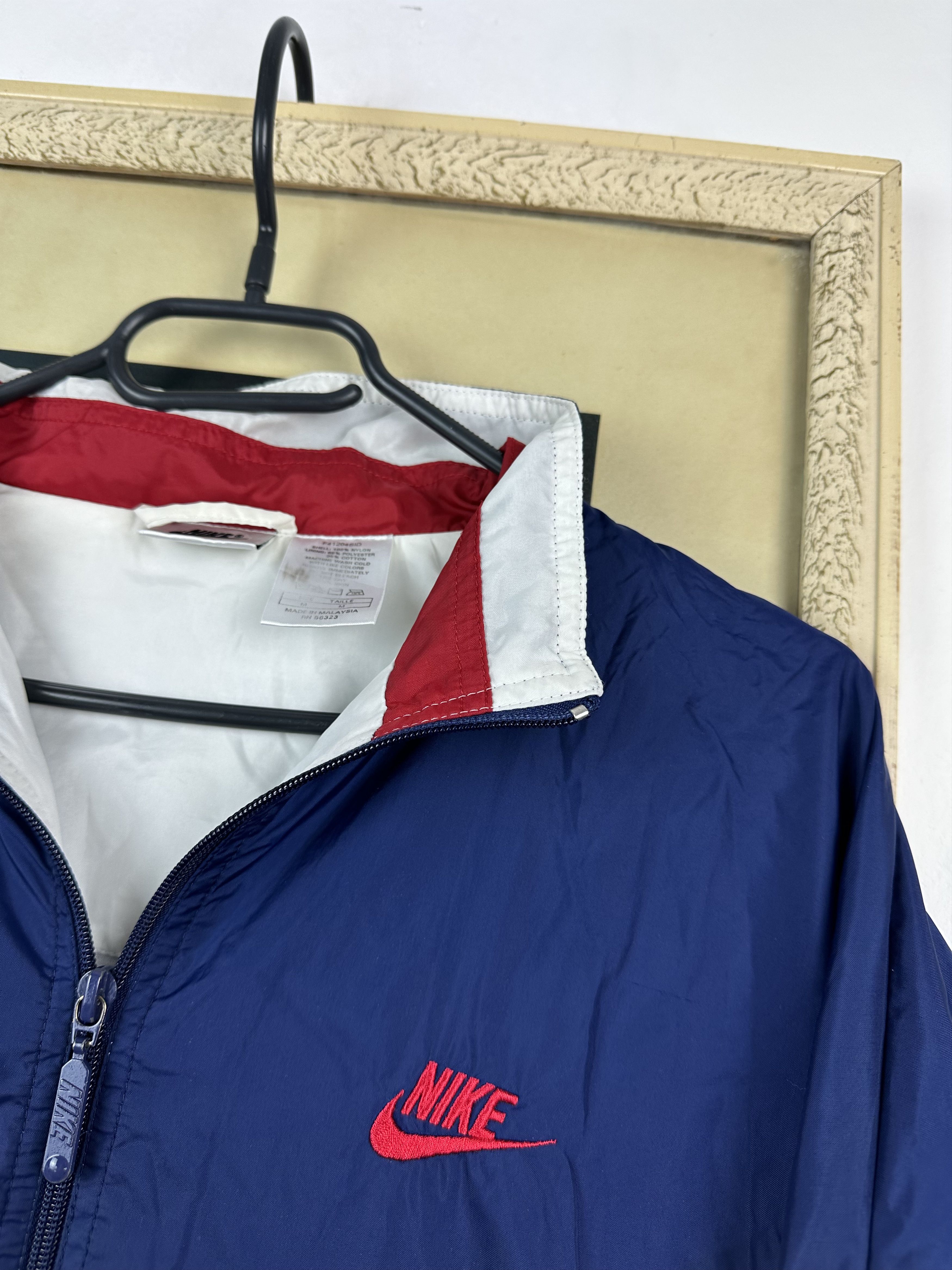 Nike × Vintage Vintage Nike Nylon Jacket Track Top Zip Swoosh Rare Size US M / EU 48-50 / 2 - 3 Thumbnail
