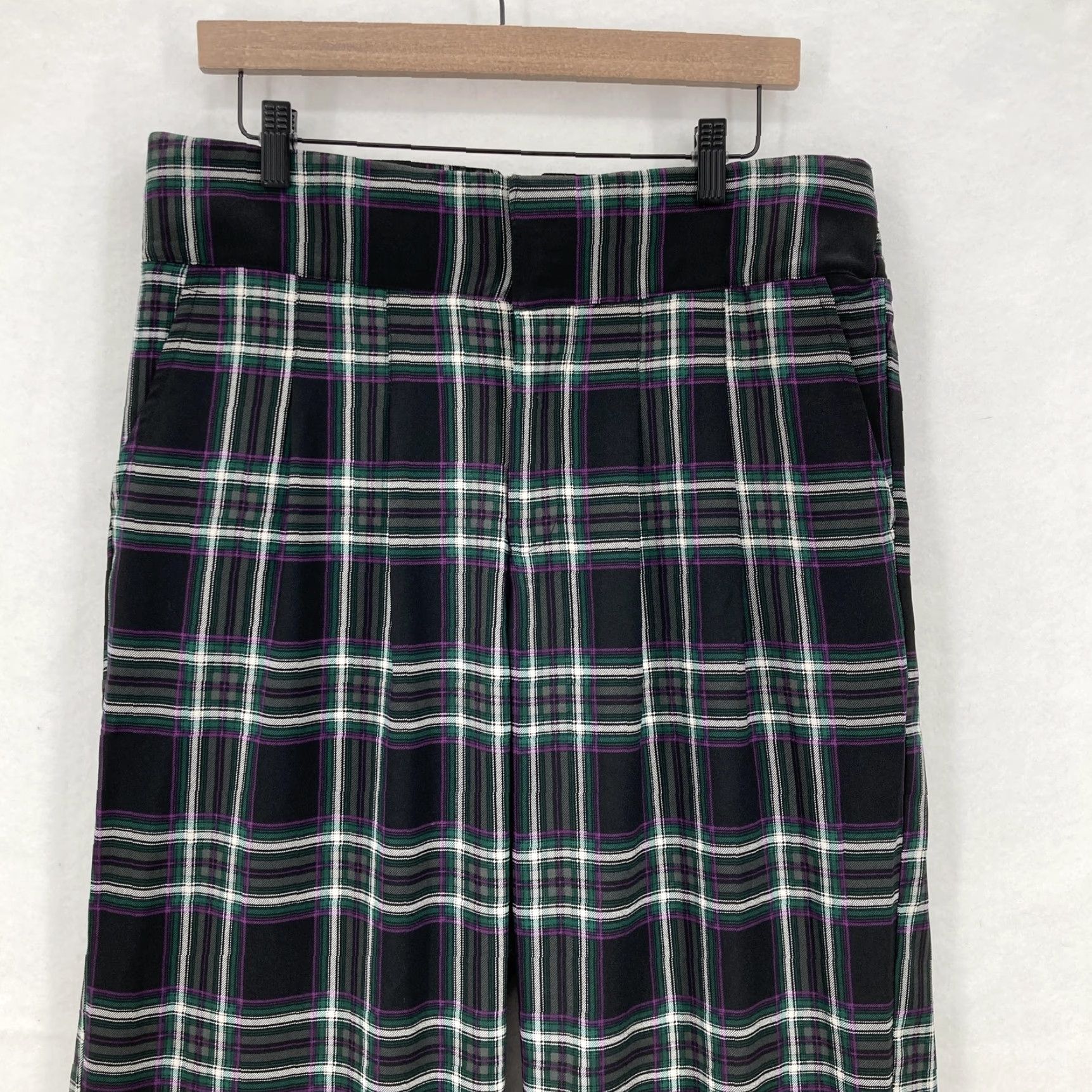 Torrid Torrid Pants Womens 12 Regular Delilah Plaid Wide Leg Studio Crepe High Rise NWT Size 34" / US 12 / IT 48 - 2 Thumbnail
