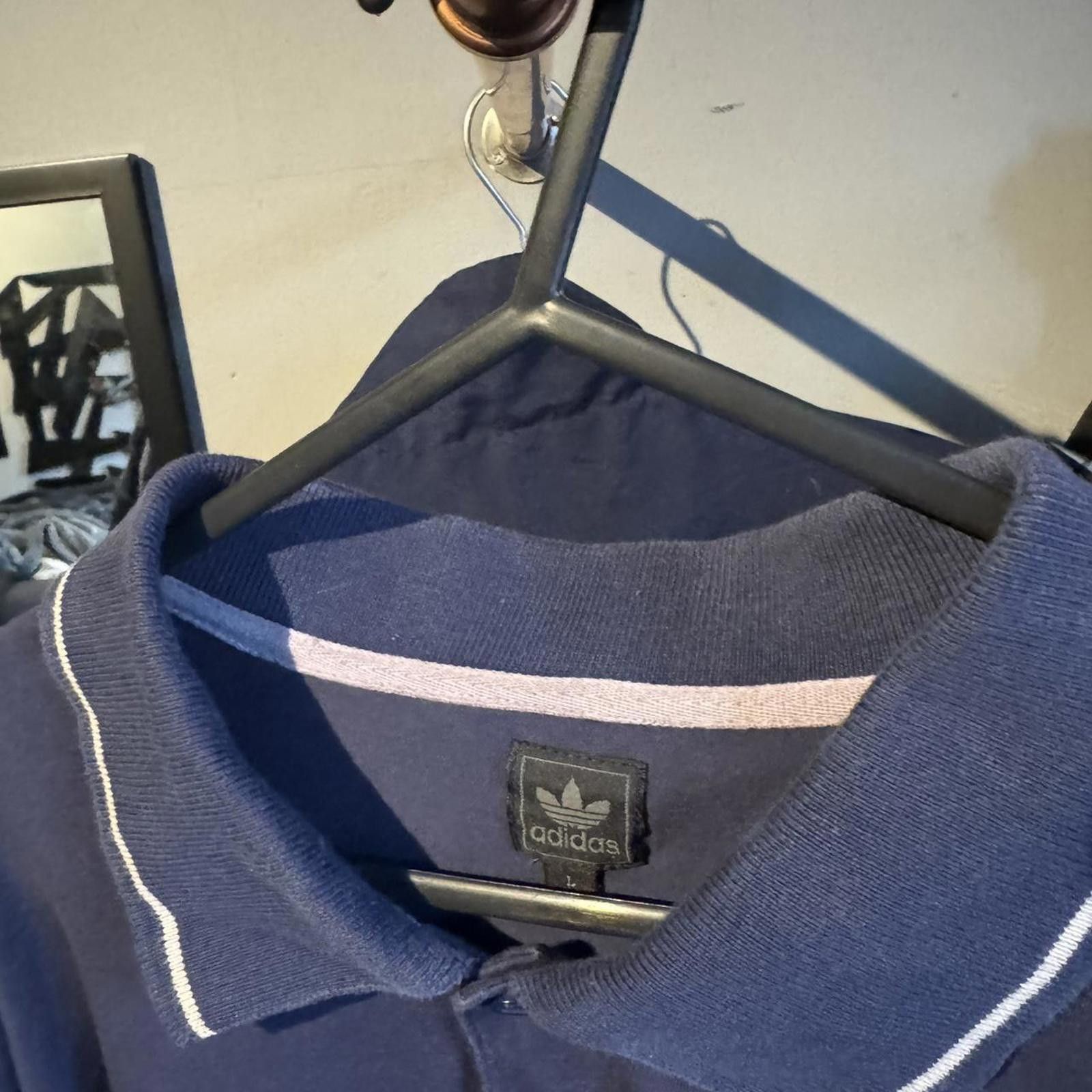 Other Adidas Originals Navy Long Sleeve Polo Shirt Size US L / EU 52-54 / 3 - 3 Thumbnail