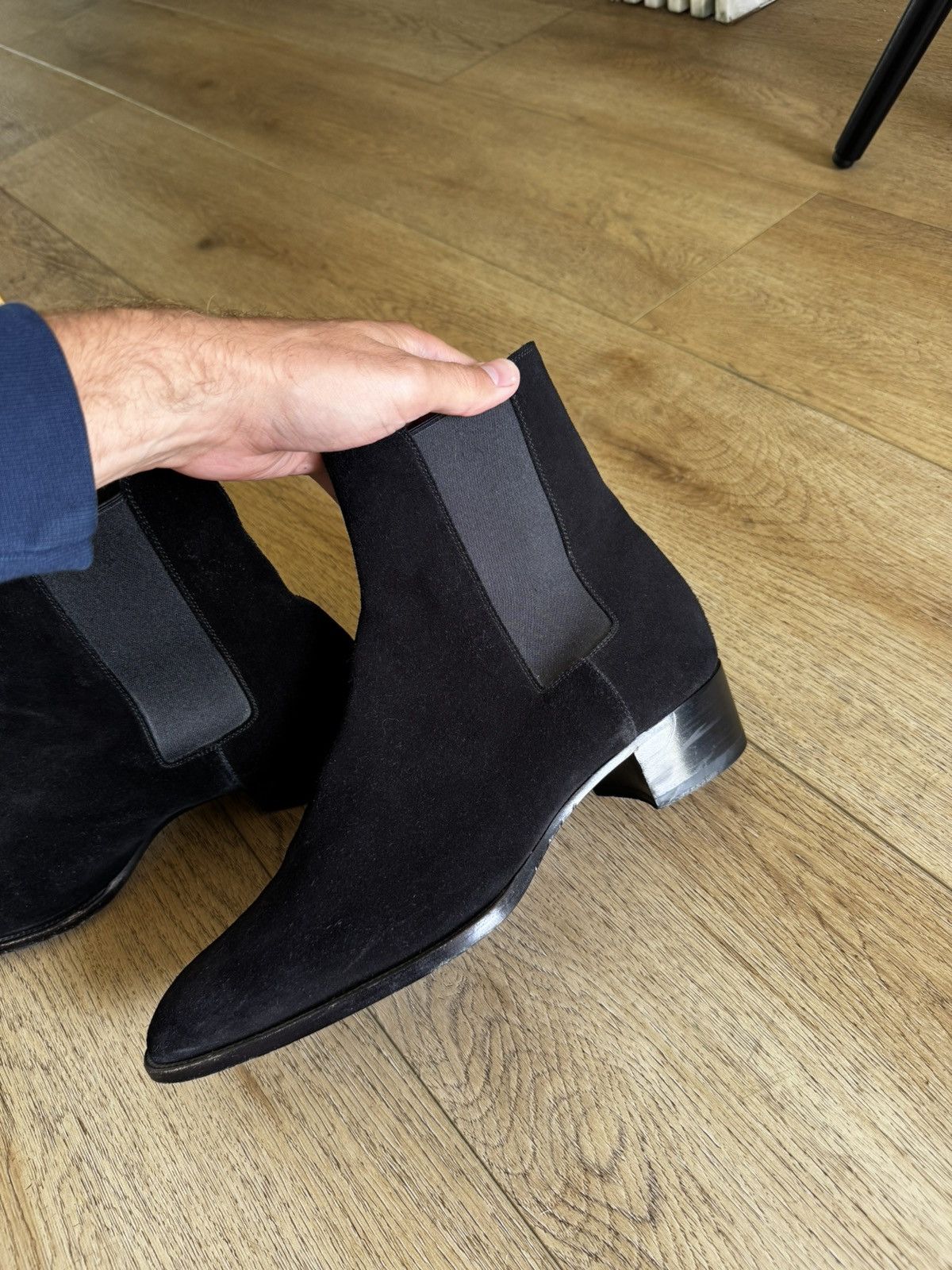 Saint Laurent Paris Hedi Suede Chelsea Wyatt Size US 11 / EU 44 - 5 Thumbnail