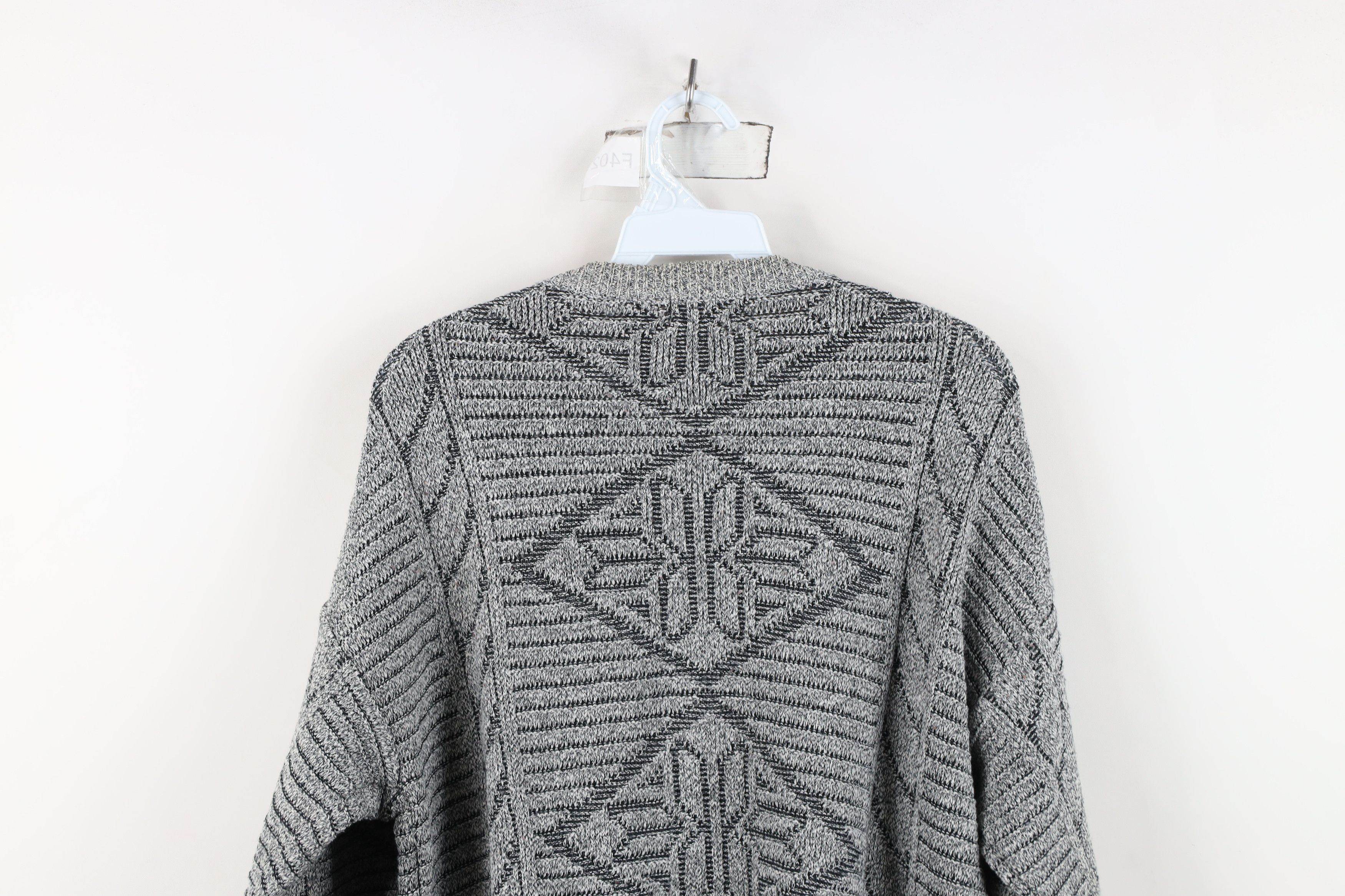 Vintage Vintage 90s Streetwear Ribbed Knit Crewneck Sweater Gray Size US M / EU 48-50 / 2 - 13 Thumbnail