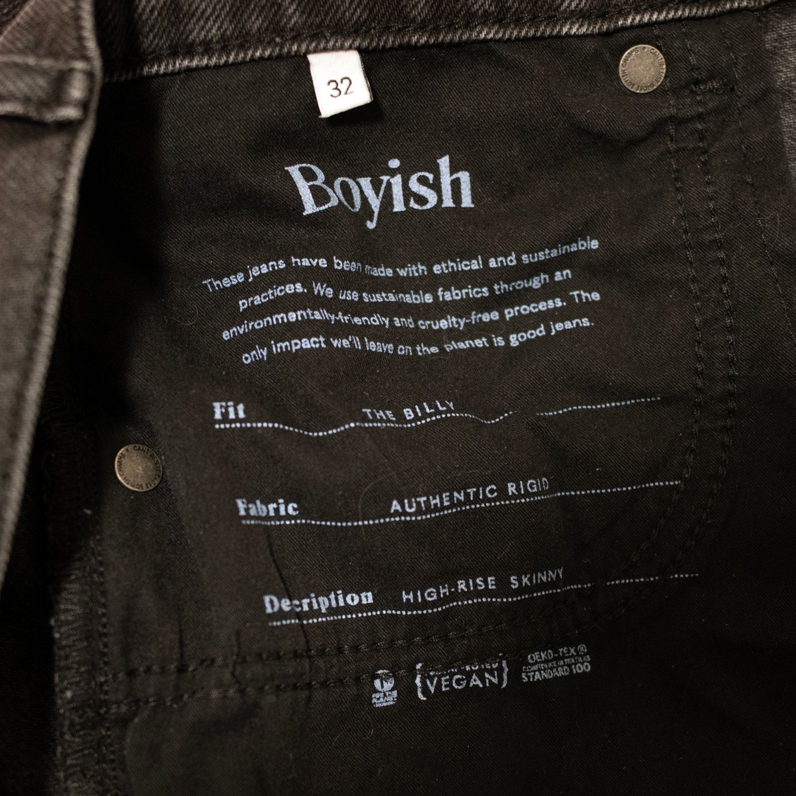 Boyish Boyish Billy High Rise Skinny Jean Space Odyssey Size 32" / US 10 / IT 46 - 7 Thumbnail