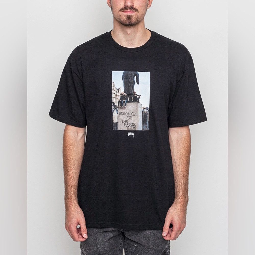 トップス Stussy Education for the Masses tee Vintage Stussy Education for the Masses Graphic T Shirt Med