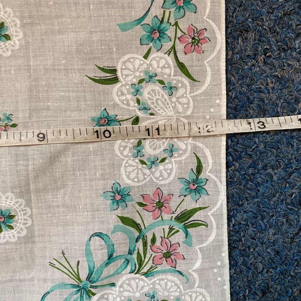 Other All Cotton vintage floral print handkerchief 12.5”x12” Size ONE SIZE - 4 Thumbnail