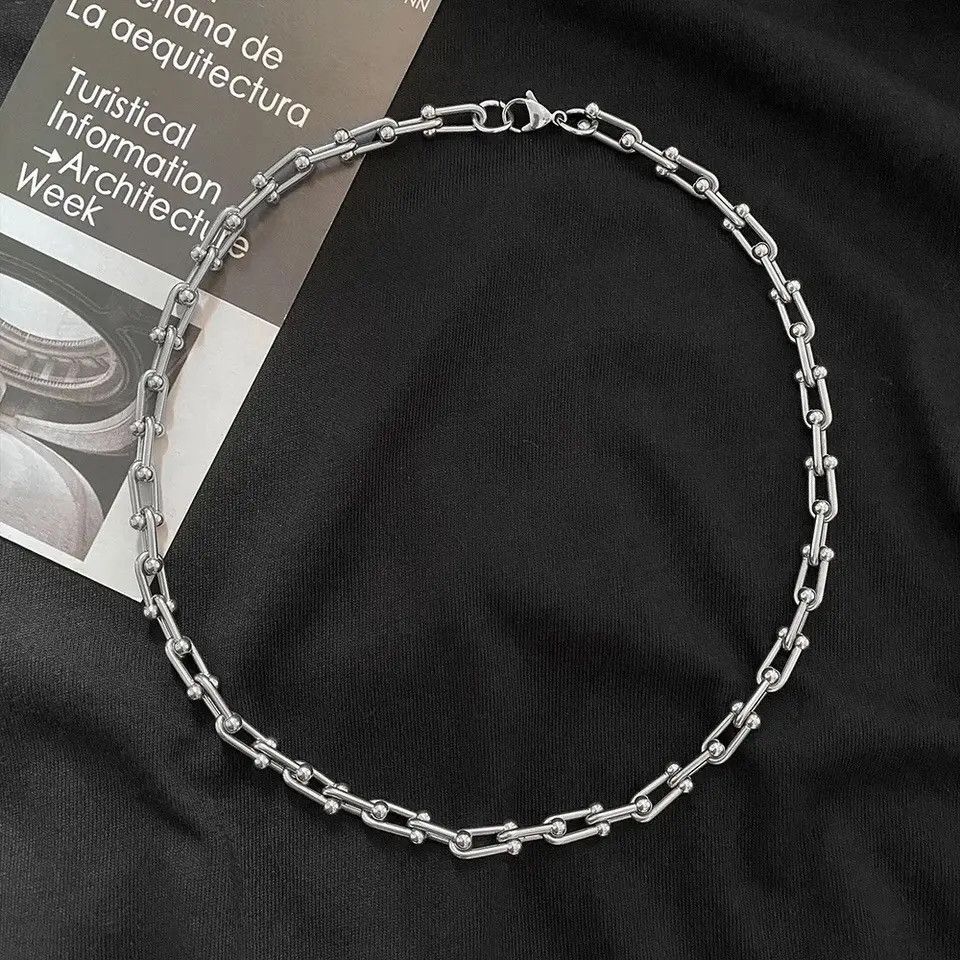 Other 50 CM Horseshoe Buckle U-shaped Choker Chain Necklace Size ONE SIZE - 2 Thumbnail