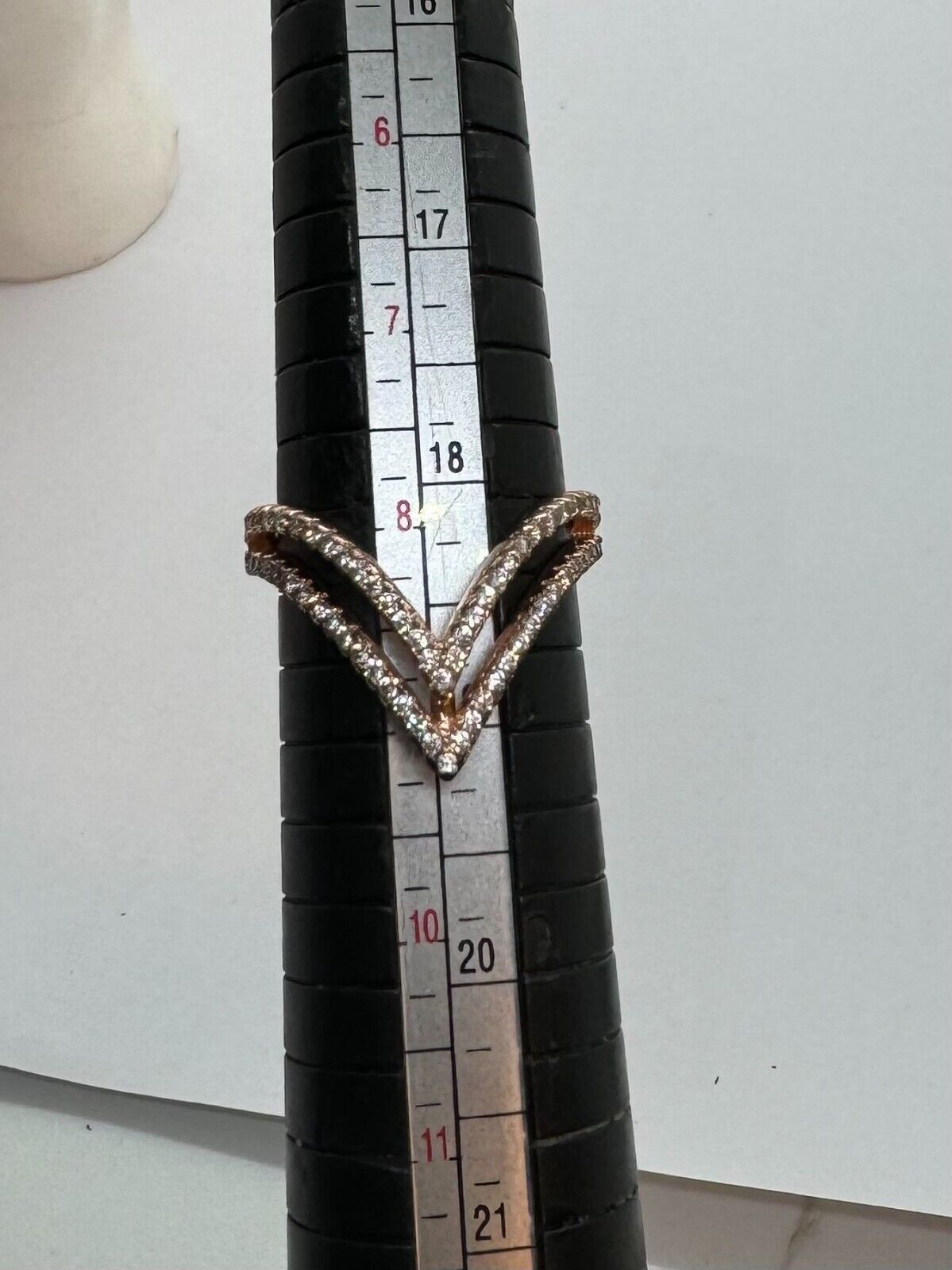 Other Designer JCM Brass CZ Modern Double Chevron Ring Sz 8 Size ONE SIZE - 4 Thumbnail