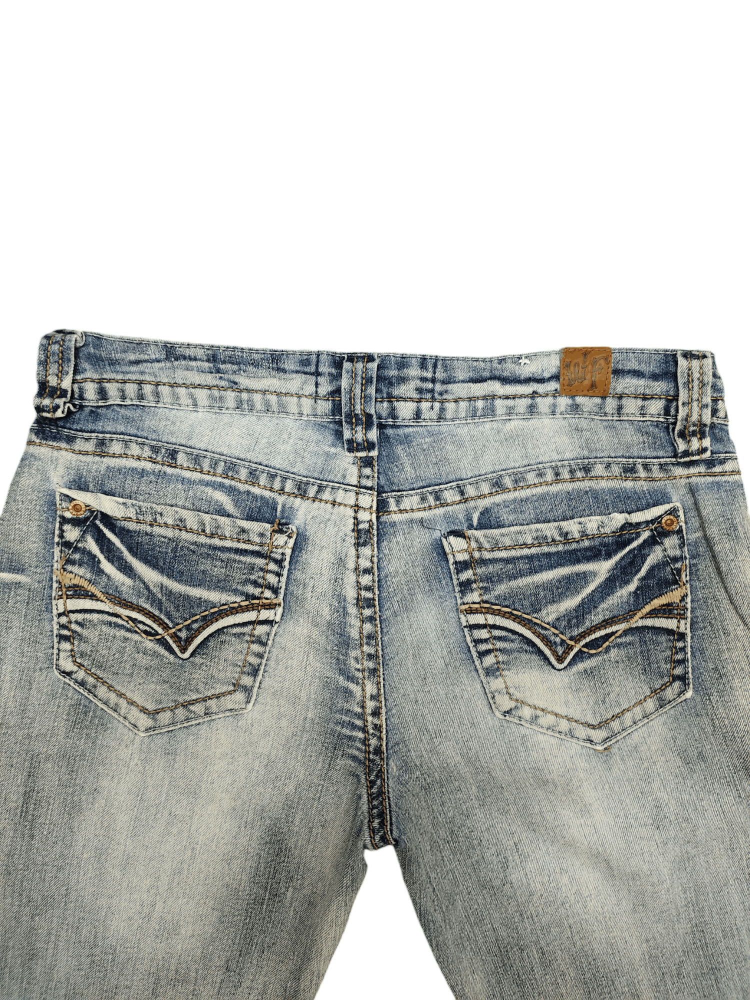 If Six Was Nine Flare Jeans Wallflower Clawmark Faded Denim Bootcut Low Rise Size US 30 / EU 46 - 16 Thumbnail