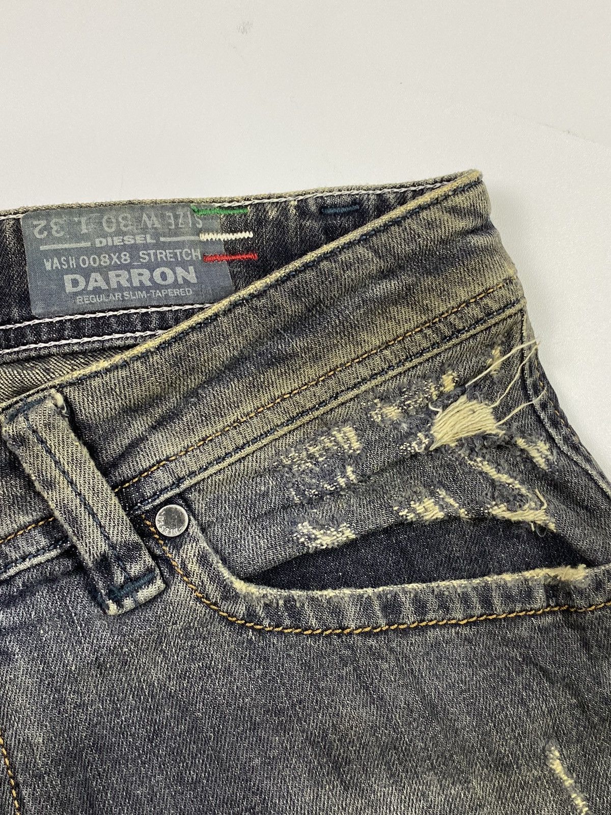 Designer × Diesel × If Six Was Nine diesel distress darron wash jeans pant Size US 31 - 6 Thumbnail