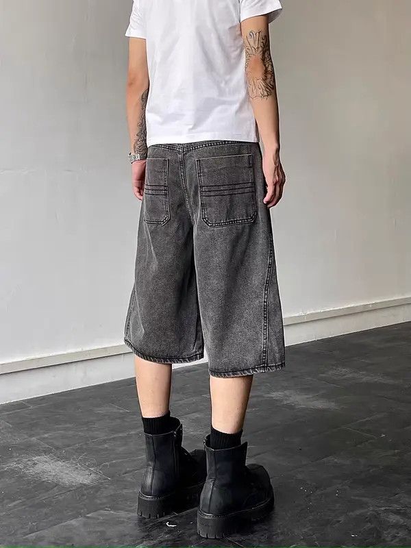 VIBE Vintage Hip Hop Loose Casual Denim Shorts Size US 31 - 3 Thumbnail