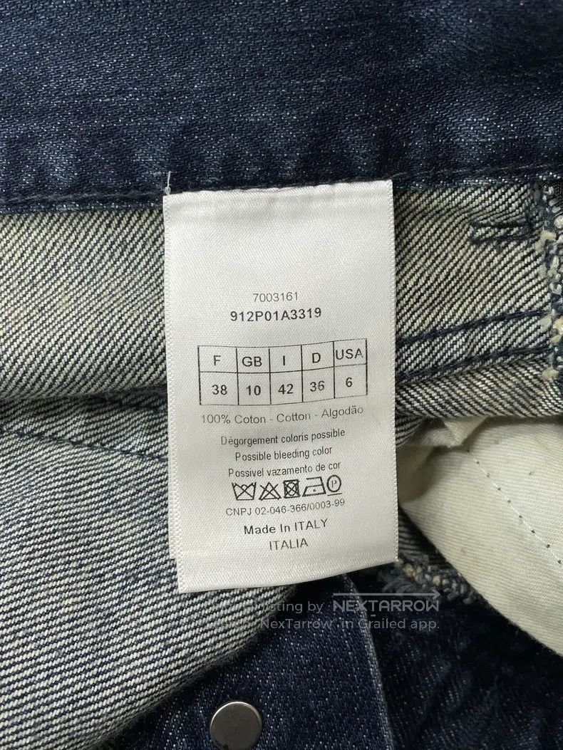Dior Blue leg letter logo jeans