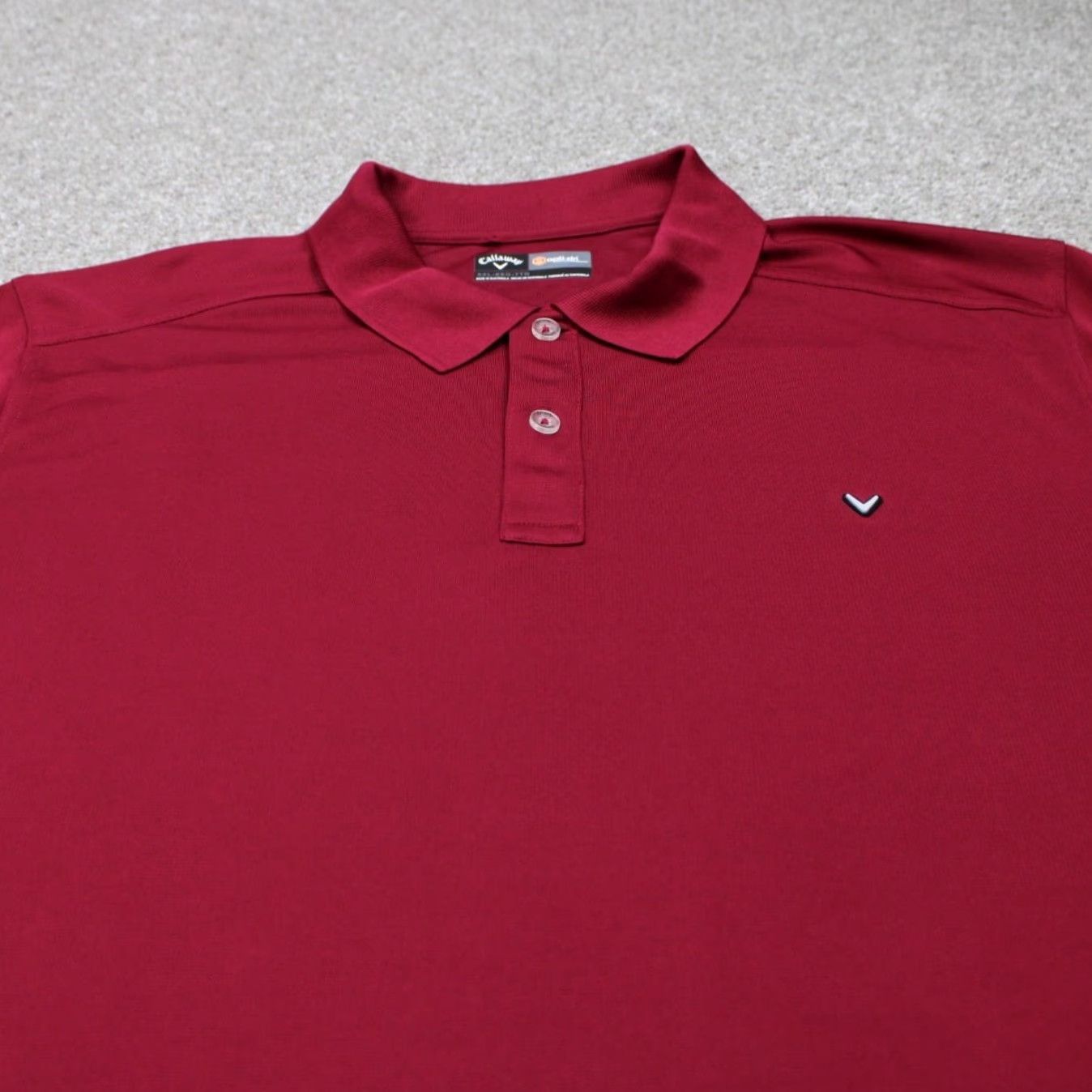 Callaway VINTAGE Callaway Opti-Dri Polo Shirt Adult XL Red Short Sleeve Golf Pullover Stretch Mens Polo Size US XL / EU 56 / 4 - 4 Thumbnail