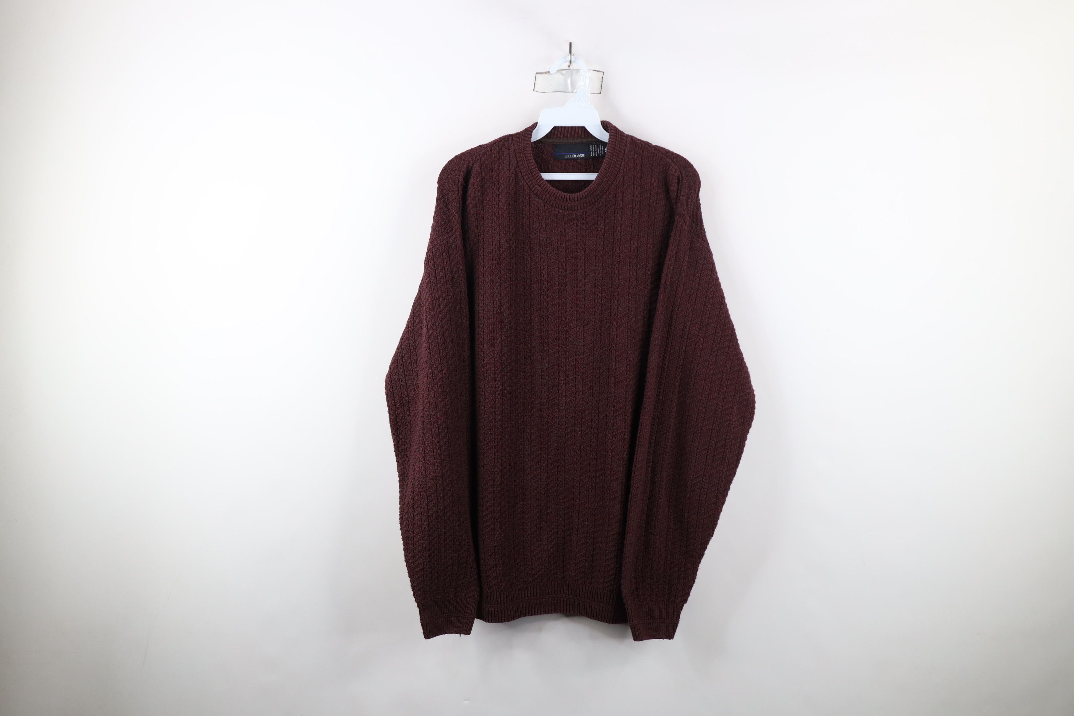 Vintage Vintage 90s Streetwear Hand Framed Knit Crewneck Sweater Red Size US XXL / EU 58 / 5 - 1 Thumbnail