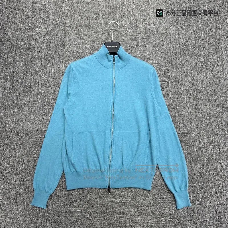 Loro Piana Loro Piana Men's Light Blue Zip Pilot Jacket. Size US M / EU 48-50 / 2 - 4 Thumbnail
