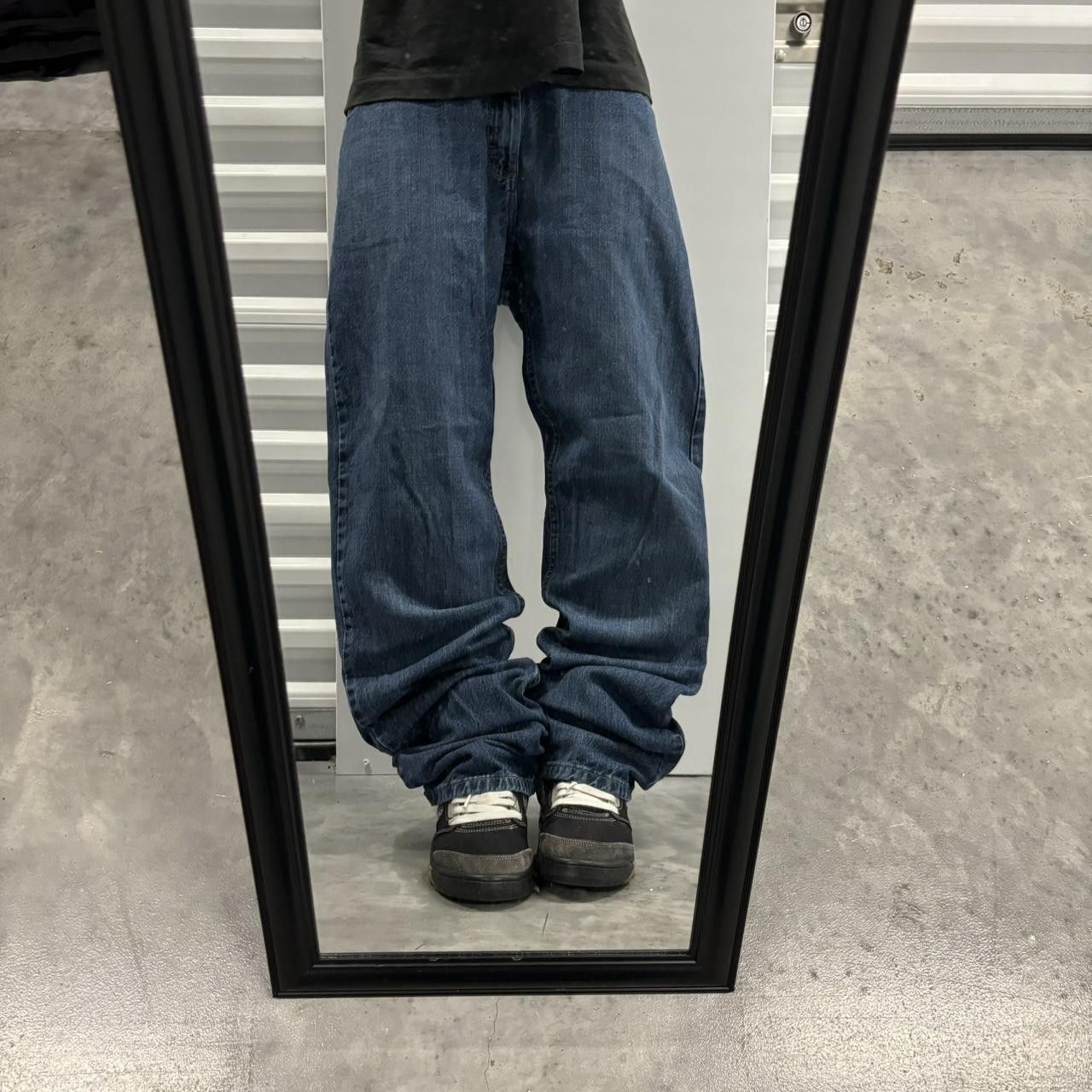 Japanese Brand × Vintage Crazy Vintage Y2K/2000s Grunge Dark Wash Denim Jeans! Size US 32 / EU 48 - 1 Thumbnail