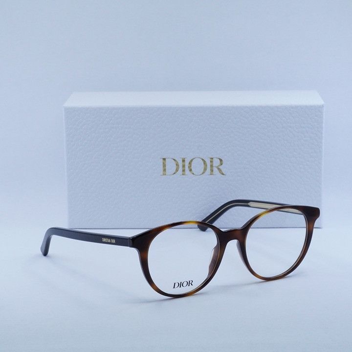 Dior Dior DIORSPIRITO RI 2600 Eyeglasses Havana 51mm Round Frame Size ONE SIZE - 8 Thumbnail