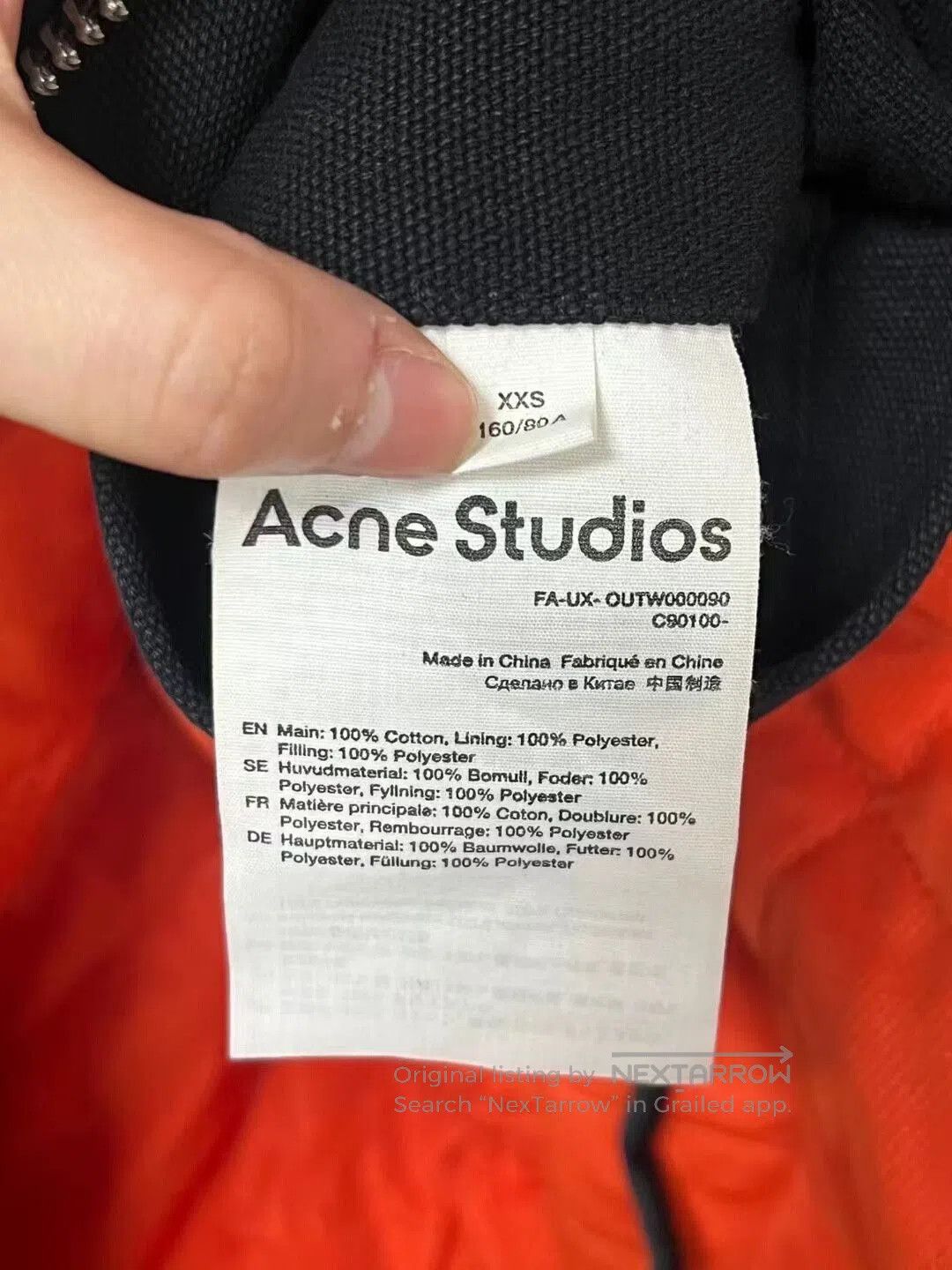 Acne Studios black acne studios baseball jacket. Size US XXS / EU 40 - 4 Thumbnail