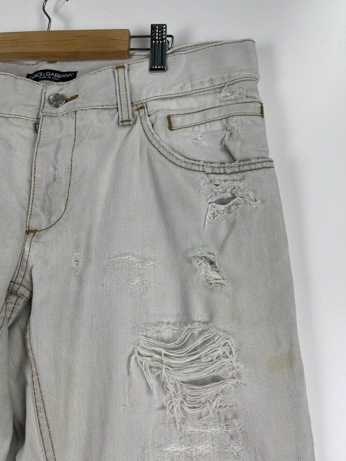 Dolce & Gabbana Dolce & Gabbana Distress Short Denim Size US 34 / EU 50 - 6 Thumbnail
