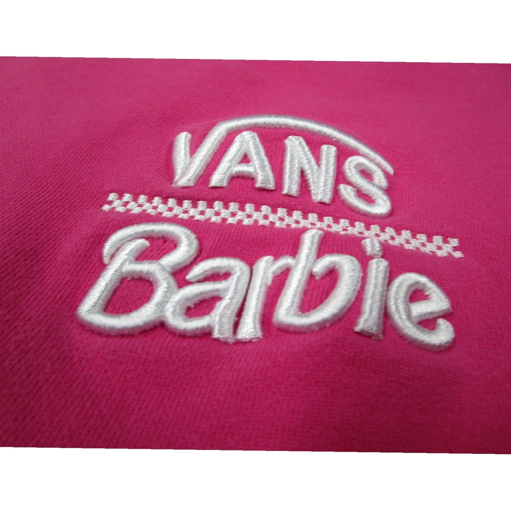 Vans Vans x Barbie Pink Crewneck Sweatshirt Womens Small Embroidered Logo 2023 Mattel Size S / US 4 / IT 40 - 2 Thumbnail
