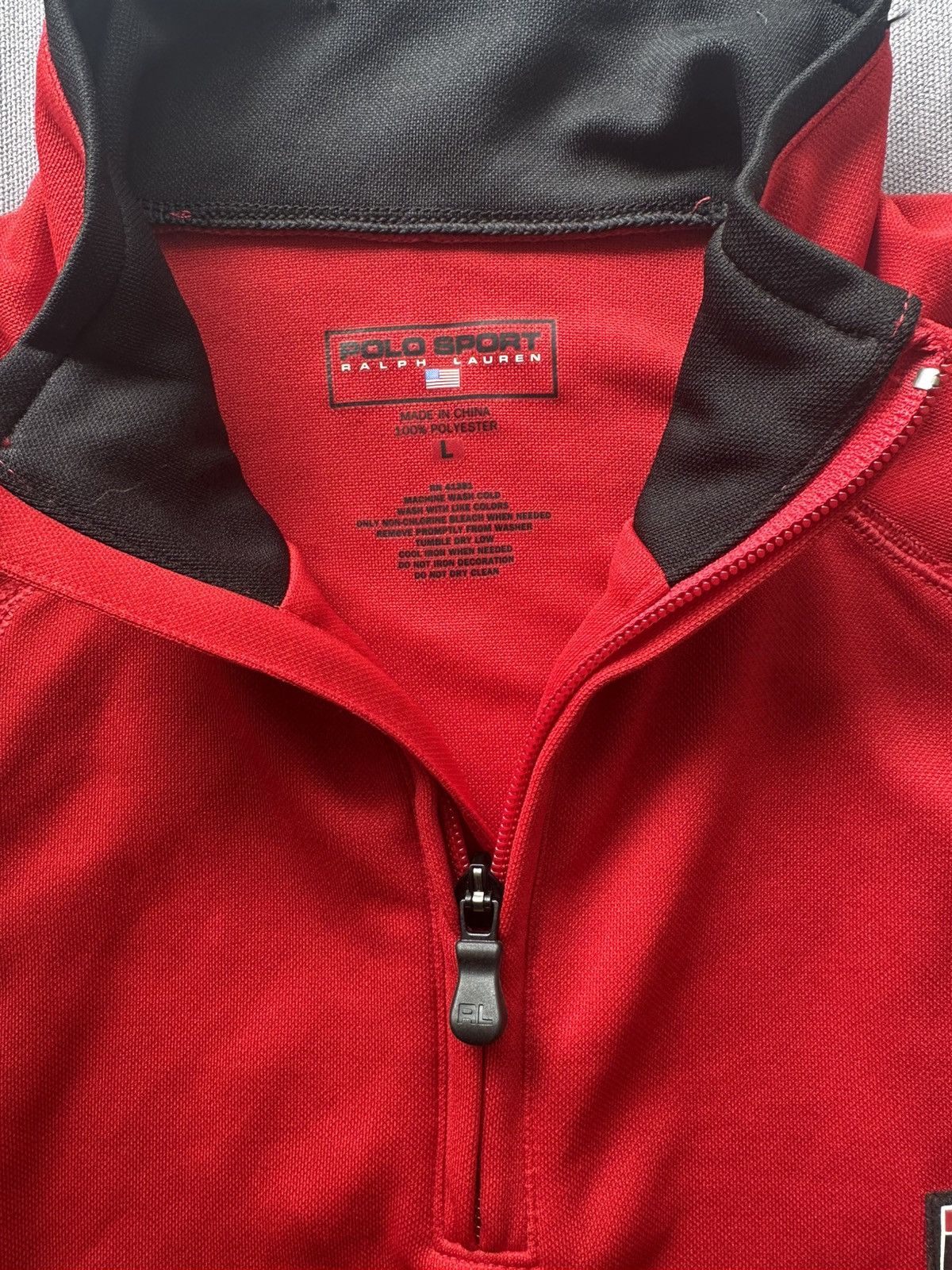 Polo Ralph Lauren Vintage Polo Sport Ralph Lauren Red 1/4 Zip Up sweatshirt Size US L / EU 52-54 / 3 - 4 Thumbnail