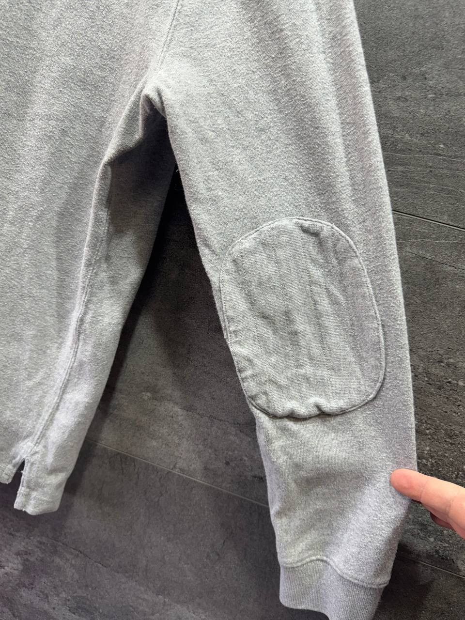Vintage Ralph Lauren Shirt Polo Gray Long Sleeve Rugby Elbow Patch Size US L / EU 52-54 / 3 - 16 Thumbnail