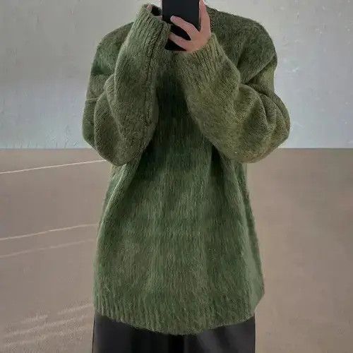 Vintage Green Mohair Knit Sweater Y2k streetwear Size US L / EU 52-54 / 3 - 4 Thumbnail