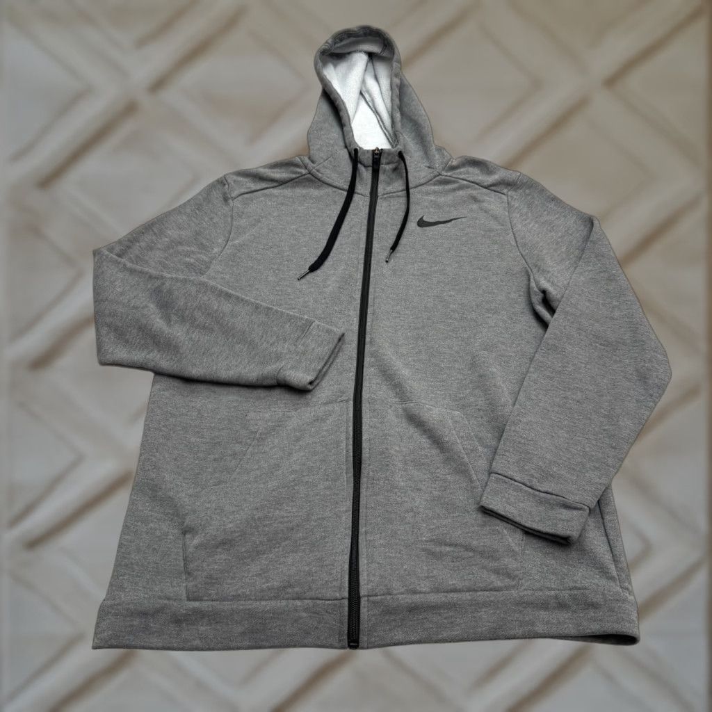 The North Face Nike Dri-Fit Full Zip Hoodie Mens Large Gray Swoosh Logo Pockets Sweatshirt Hooded Long Sleeve Zippered Size US S / EU 44-46 / 1 - 1 Thumbnail