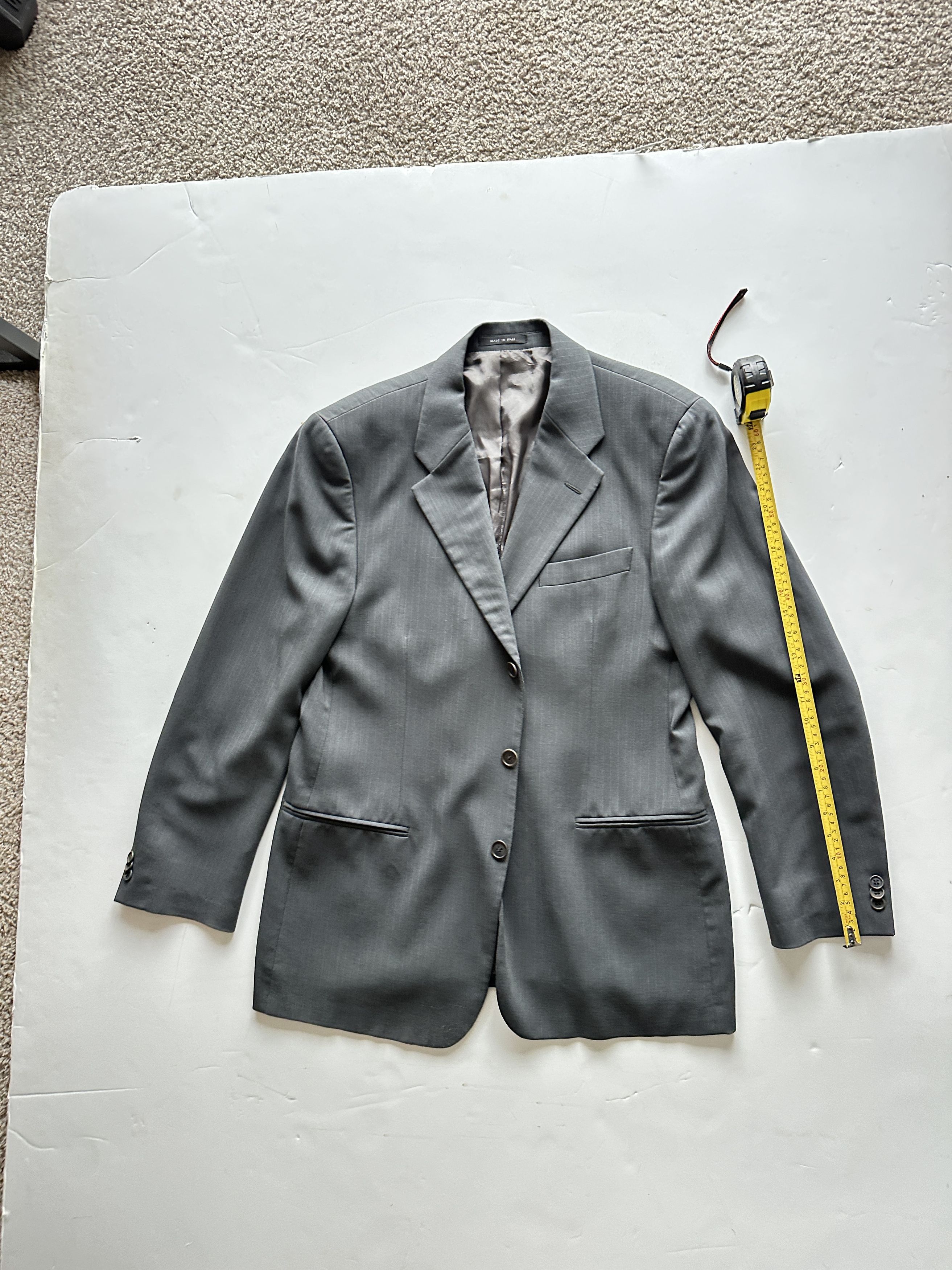 Valentino Emporio Armani Vintage Gray Wool Blazer — 42R Size 42R - 3 Thumbnail