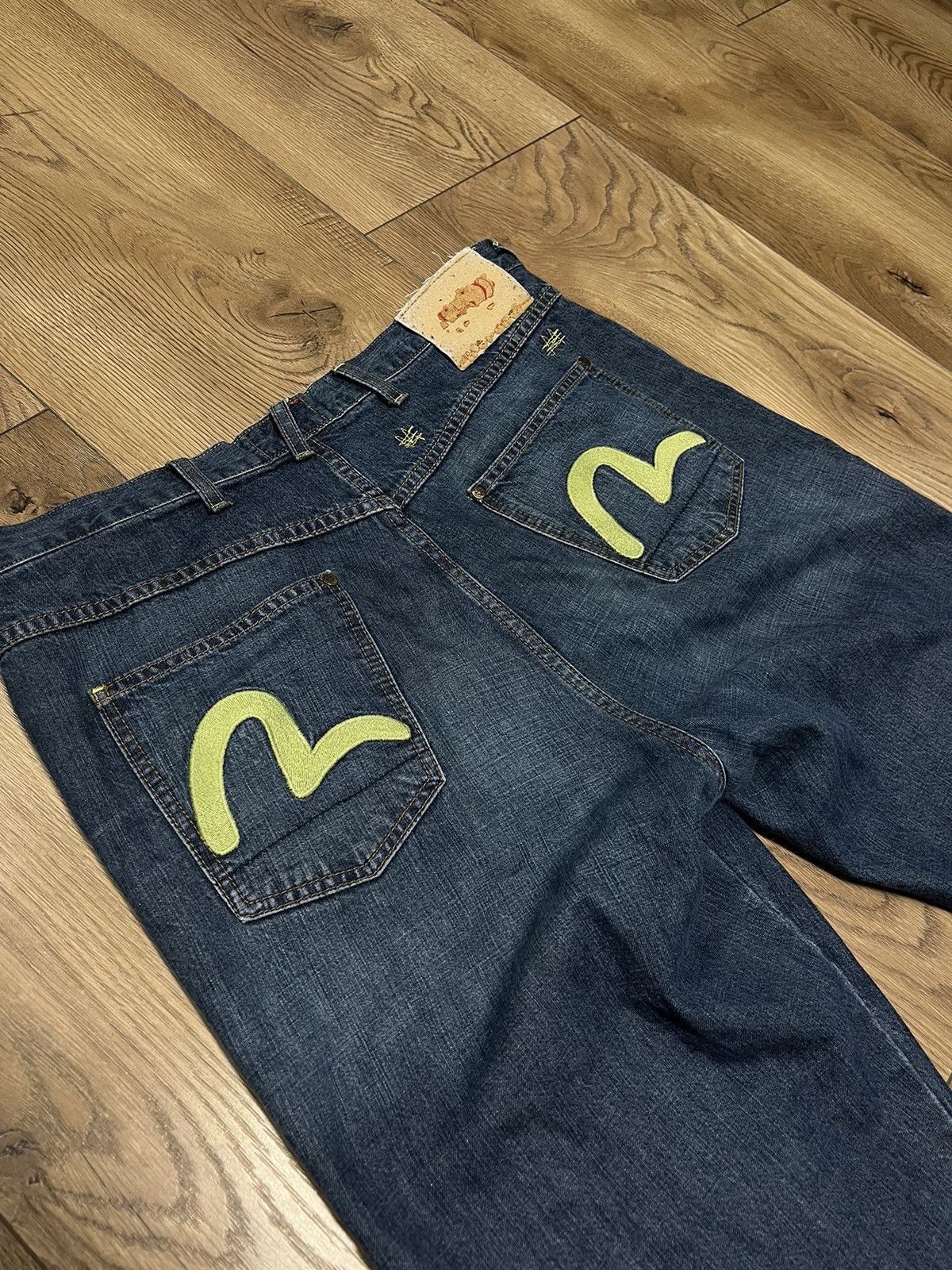 image of Archive Vintage Evisu Jeans With Embroidered Logos 02’S in Blue, Men's (Size 38)
