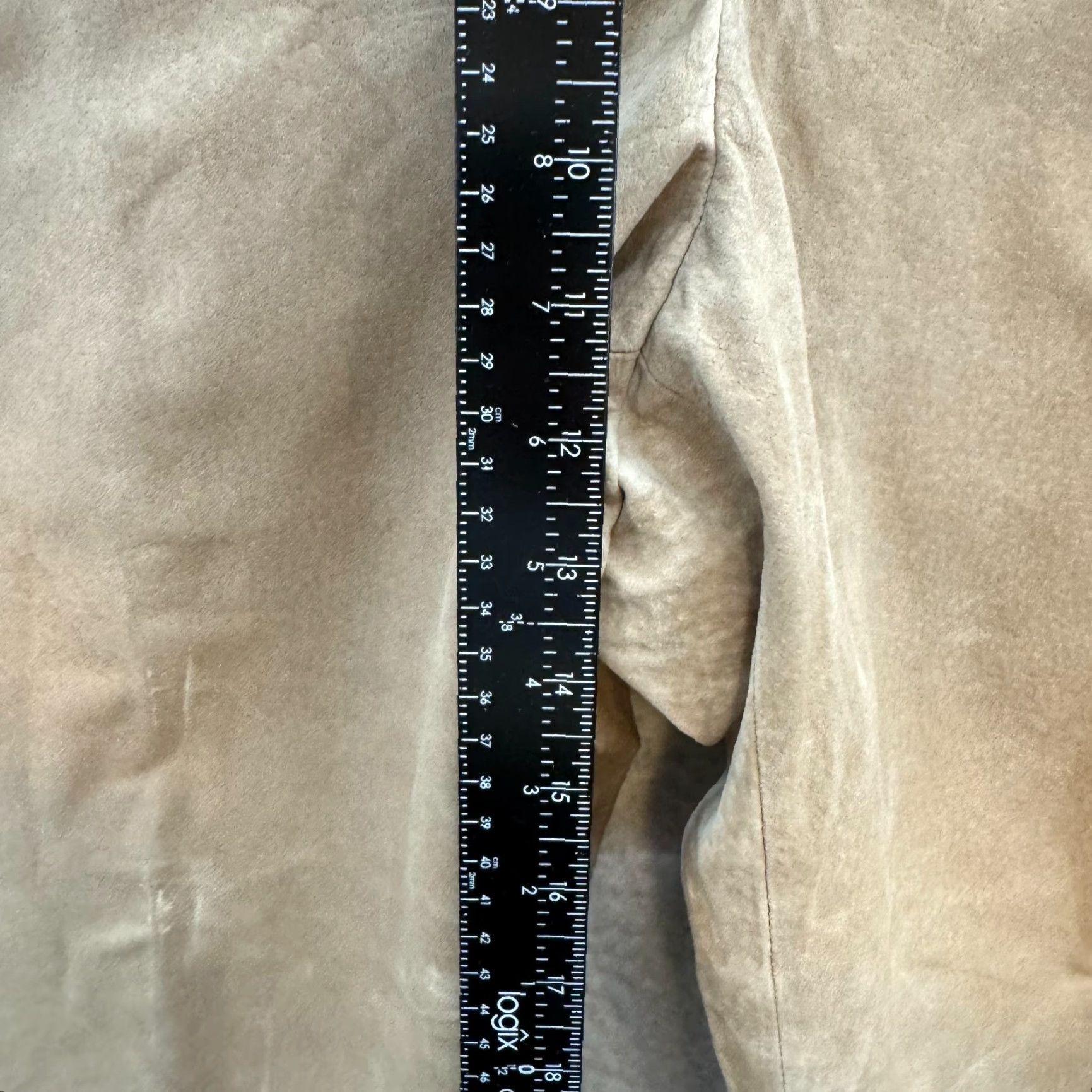 Vintage VINTAGE Y2K Suede Leather Pants 16 34 Khaki Tan Beige High Waisted Straight Leg Mens Women Size 38" / US 16 / IT 52 - 6 Thumbnail