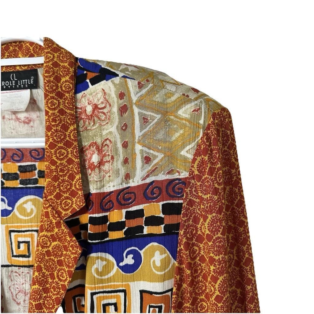 Vintage Vtg Carole Little Petites Aztec Artsy Blazer Size 14P Boho Size XL / US 12-14 / IT 48-50 - 6 Thumbnail