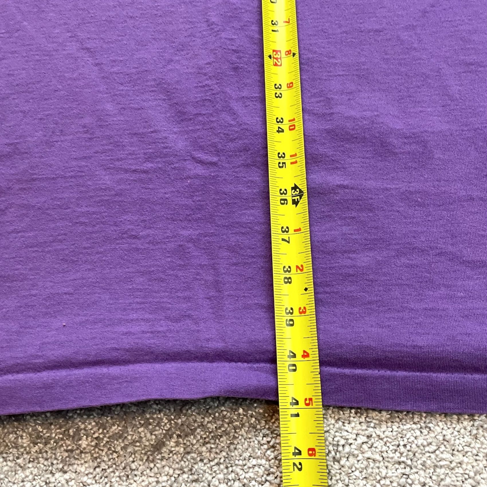 Anvil VINTAGE Anvil Tunic T Shirt Dress Womens One Size Purple Floral Short Sleeve Cotton Top Size ONE SIZE - 3 Thumbnail