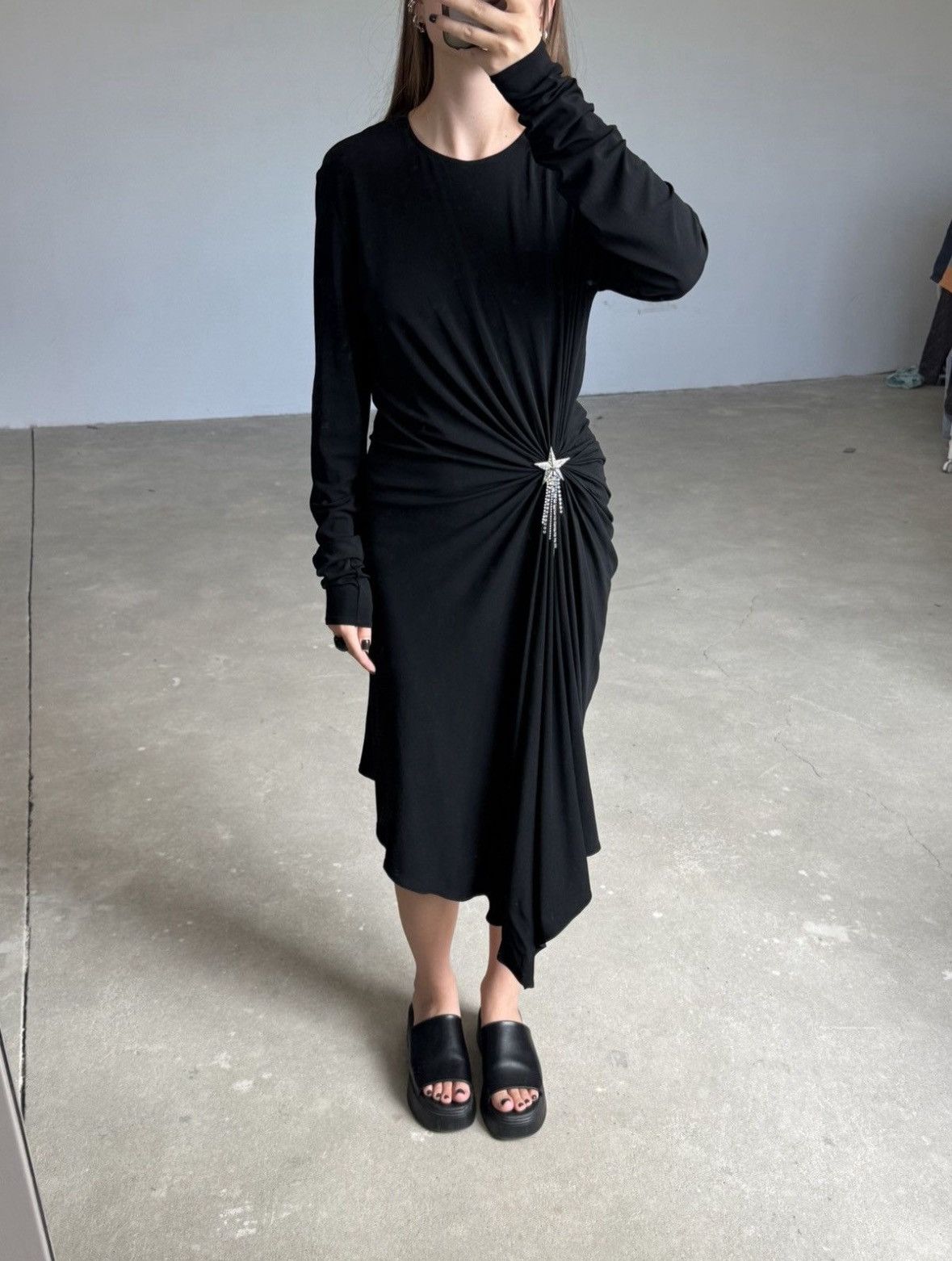 Saint Laurent Paris Vintage Saint Laurent Black star dress Size M / US 6-8 / IT 42-44 - 2 Thumbnail