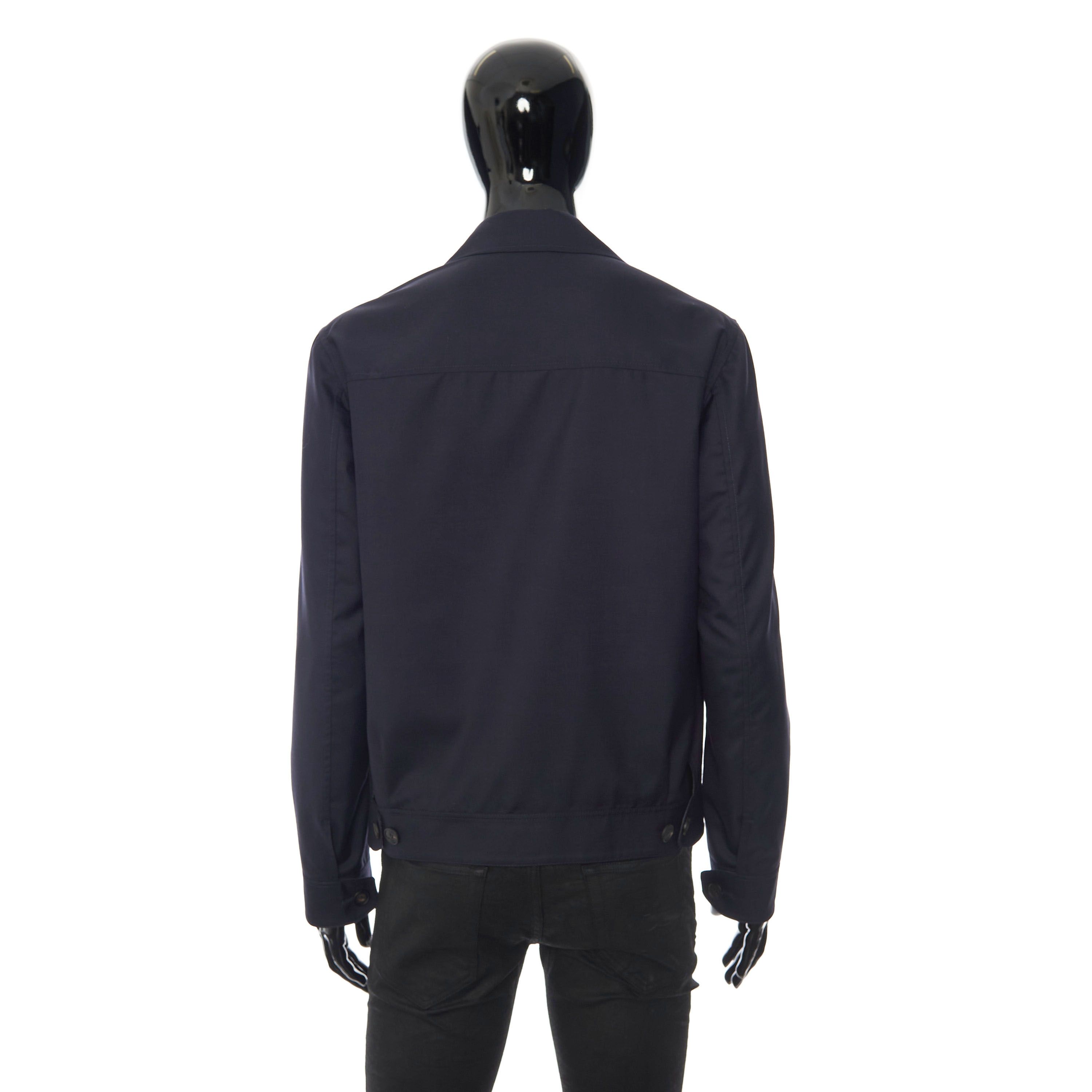 Brioni Ultralight Blouson Jacket In Navy Blue Virgin Wool & Silk Size US S / EU 44-46 / 1 - 6 Thumbnail