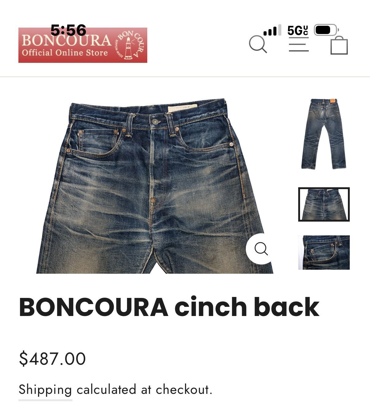 BONCOURA BONCOURA cinch back Size US 33 - 9 Thumbnail