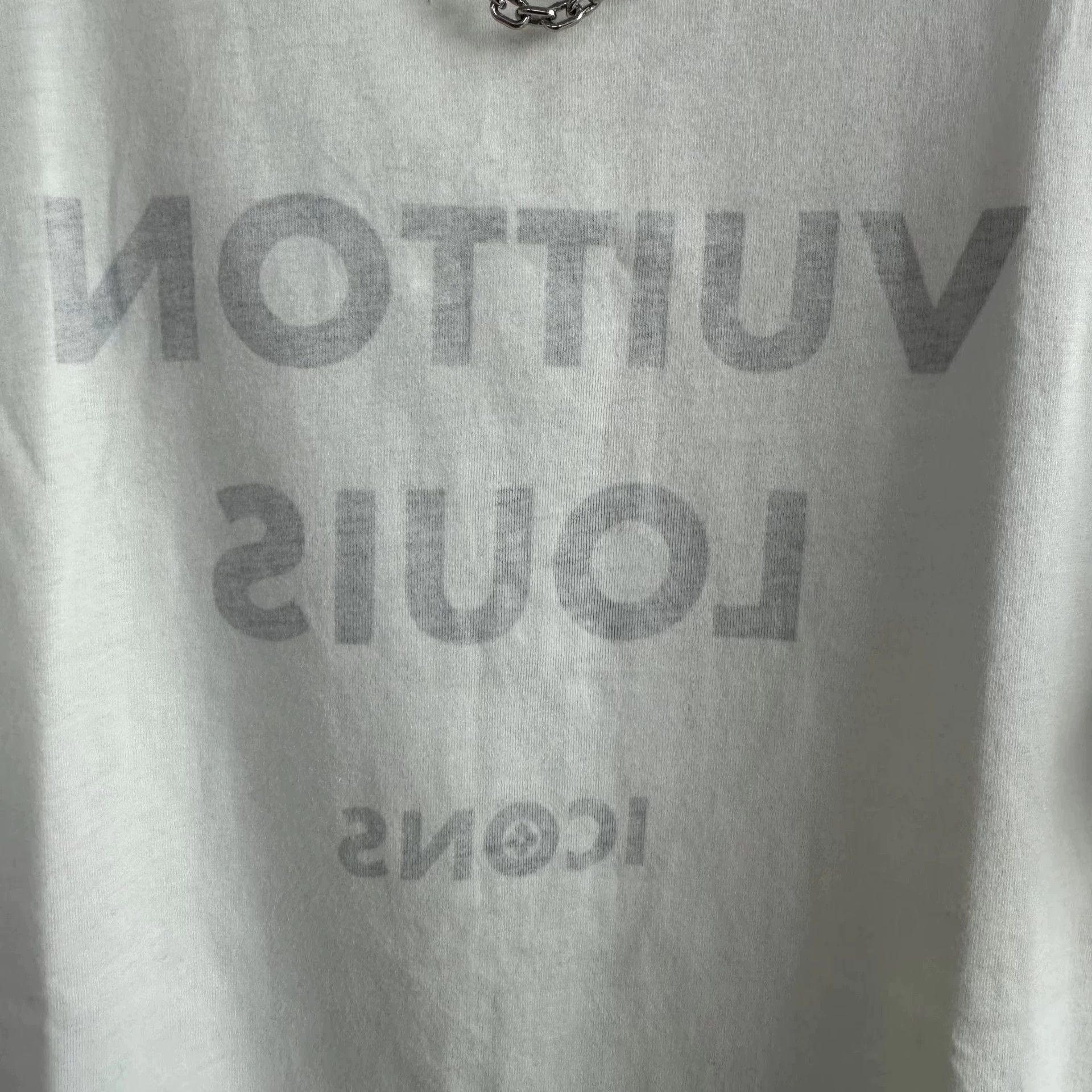 Louis Vuitton LOUIS VUITTON women's white XL chain-embellished printed Size XL / US 12-14 / IT 48-50 - 3 Thumbnail