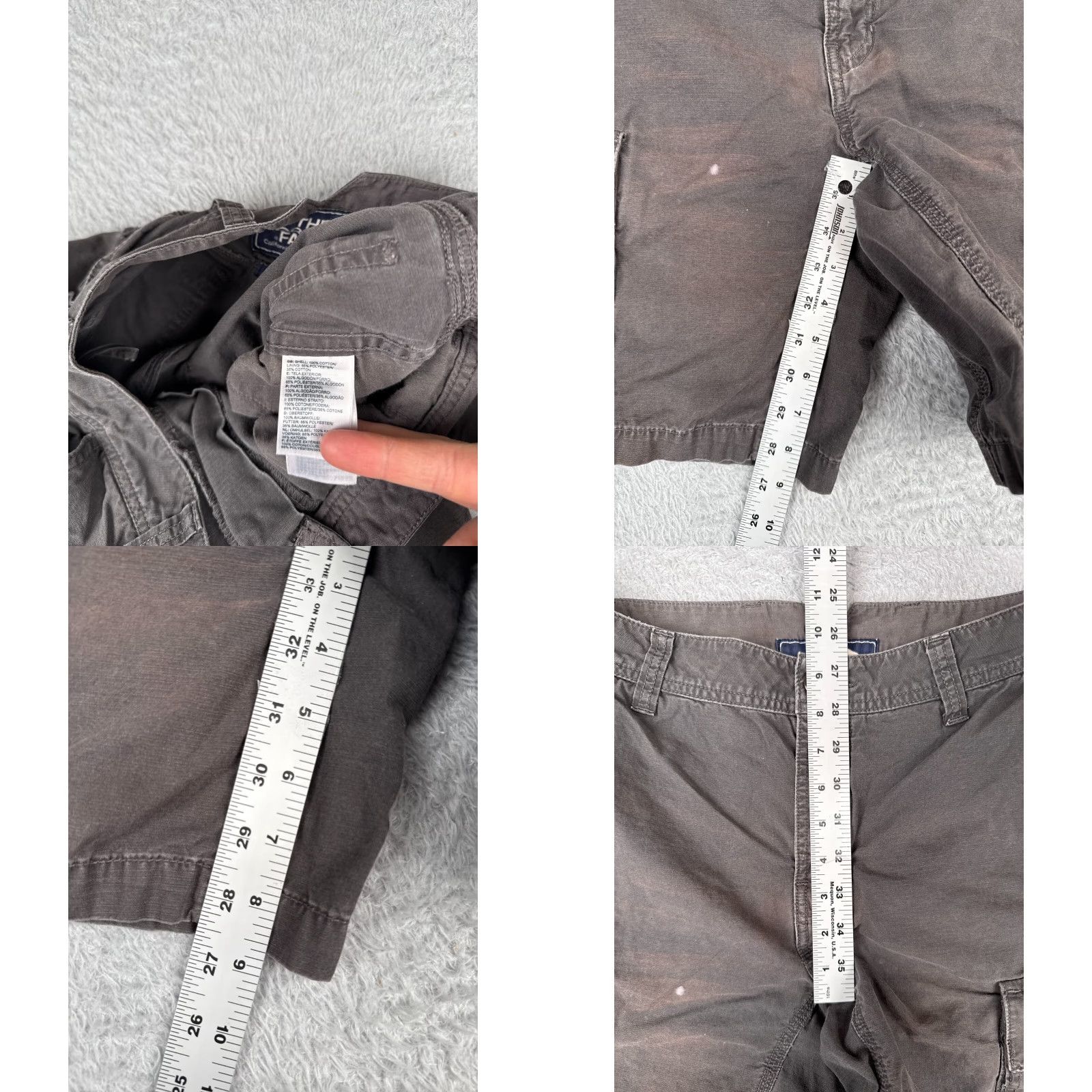The North Face VINTAGE The North Face Shorts Cargo Men 30 Gray 100% Cotton Canvas Zip Pockets 29x9 Casual Outdoor Mens Size US 30 / EU 46 - 8 Thumbnail