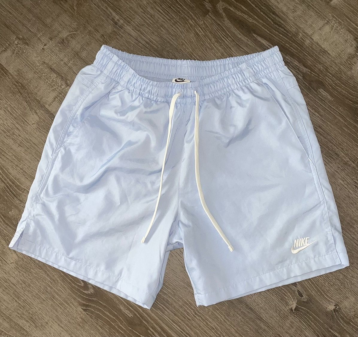 Nike Nike Sportswear Nylon Shorts Light Blue Size US 29 - 1 Thumbnail