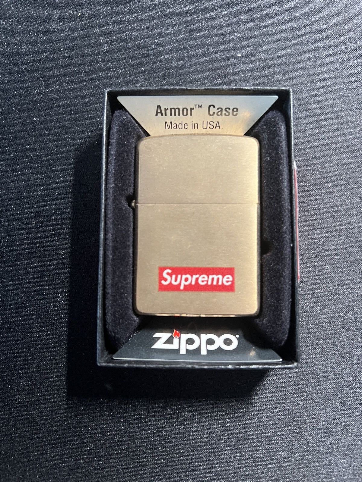 Supreme × Zippo 2011 Supreme Gold Brass Zippo Lighter Size ONE SIZE - 2 Thumbnail